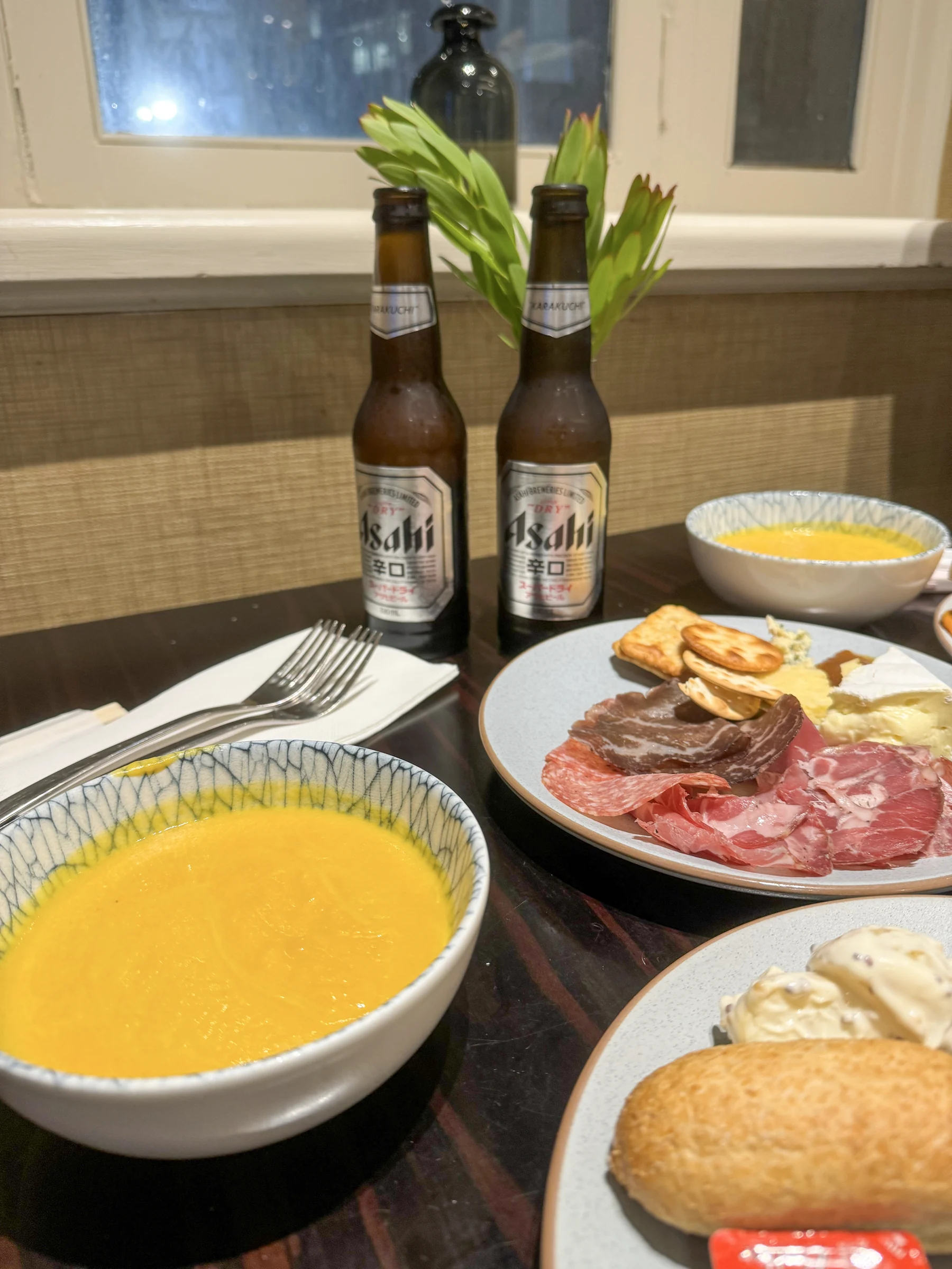 Soup and cold dishes.