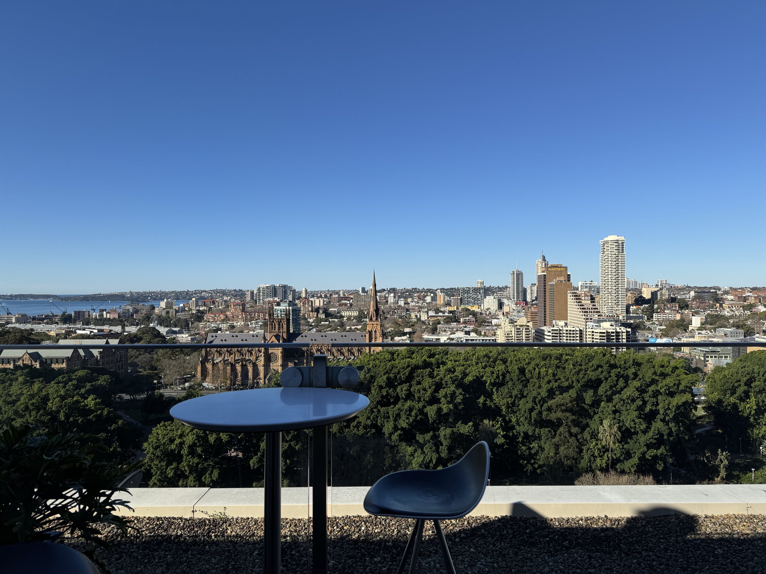  ラウンジから見えるシドニーの景色。 