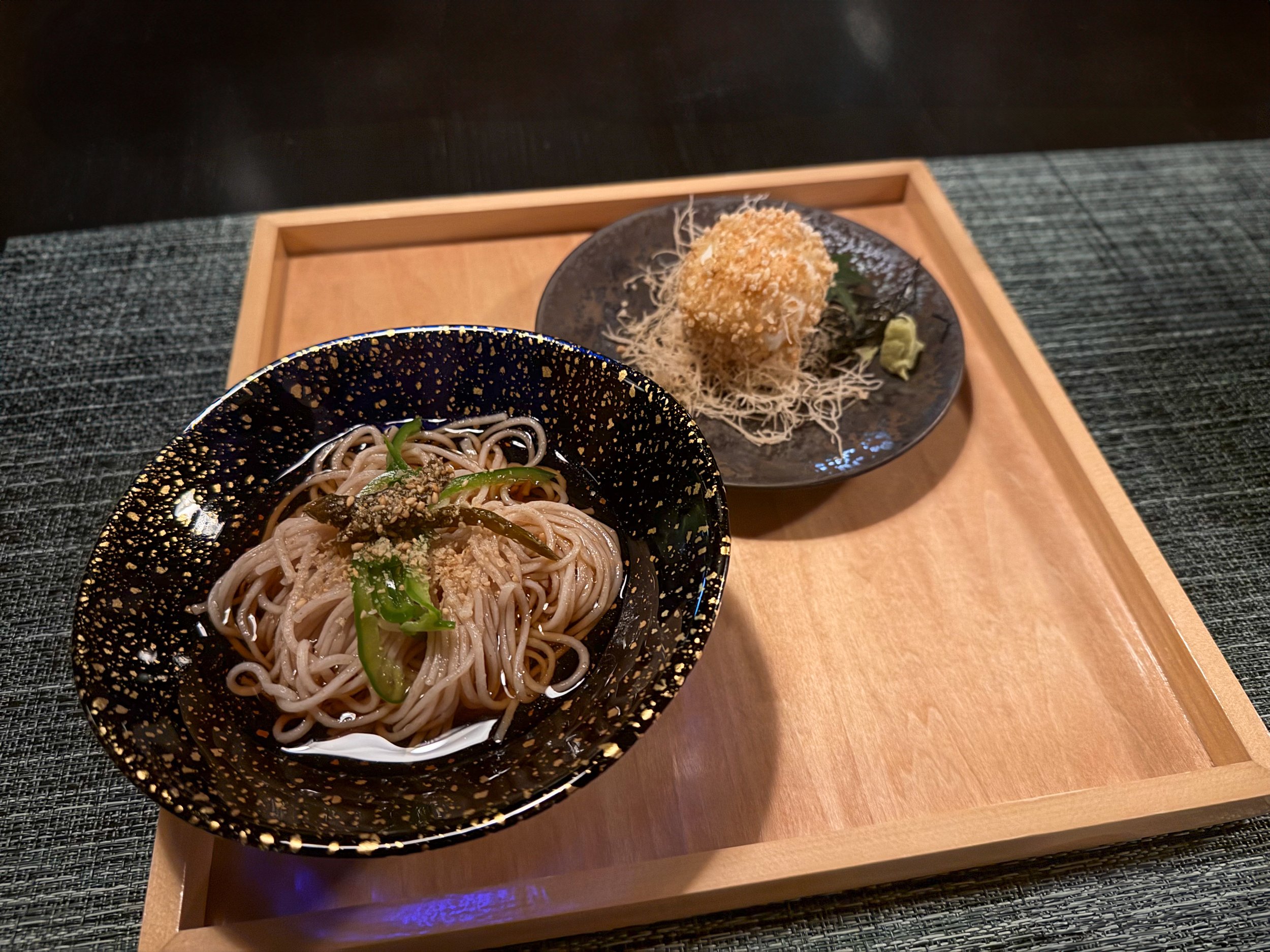 紫翠奈良の和食コースのそばと甘味