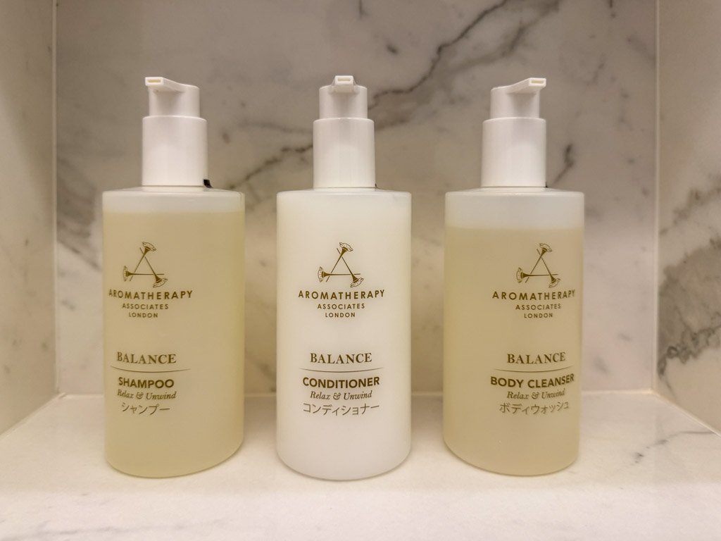 JWマリオット奈良バスルームのAROMATHERAPY ASSOCIATESアメニティ
