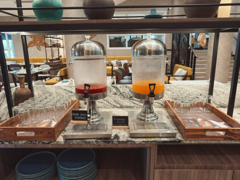 パームガーデンホテル朝食ビュッフェのドリンクサーバー