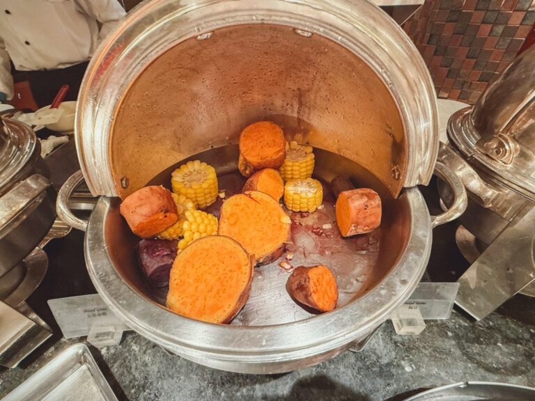 ホンタホテル上海朝食ビュッフェの蒸し野菜