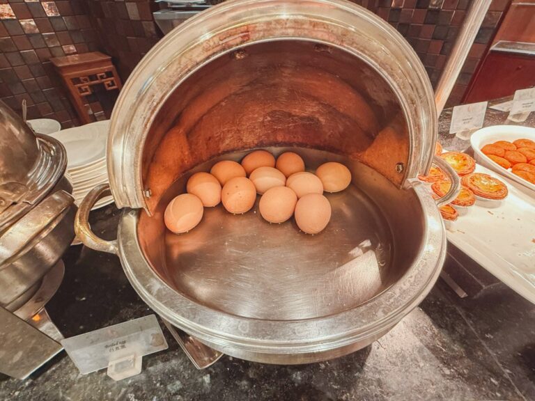 ホンタホテル上海朝食ビュッフェのゆで卵
