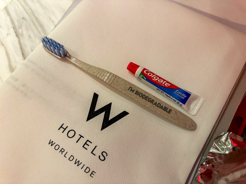 W上海ザ・バンドのエコ歯ブラシと歯磨き粉