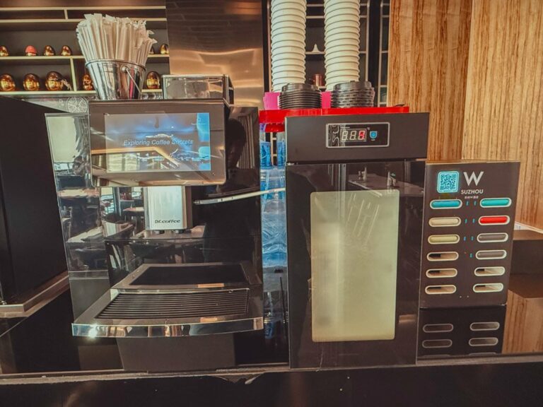 W蘇州朝食会場のコーヒーマシン