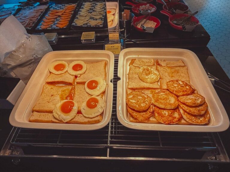 W蘇州朝食ビュッフェの卵料理とグラタン