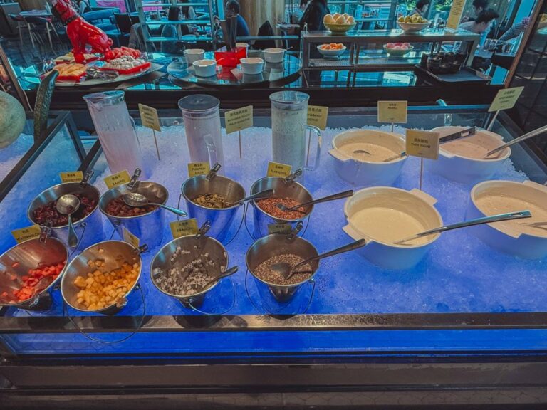 W蘇州朝食ビュッフェのトッピングコーナー