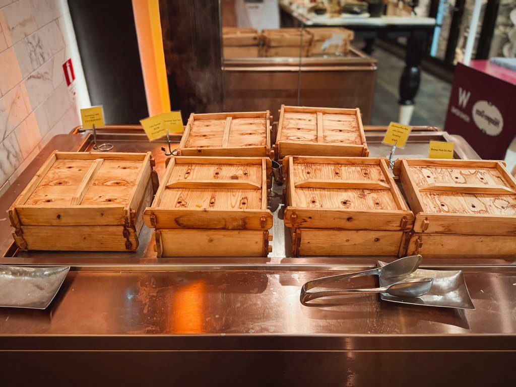 W香港KITCHEN朝食ビュッフェの点心せいろ