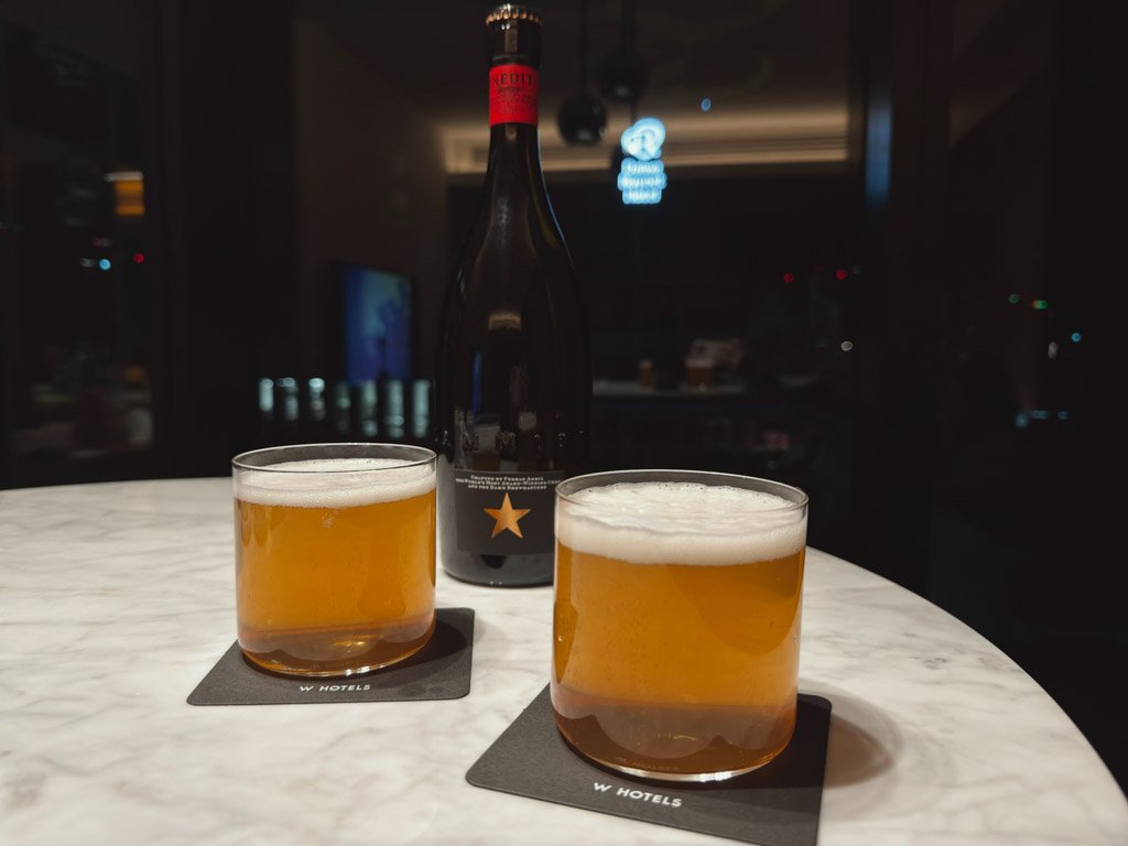 W大阪客室でいただいたビール