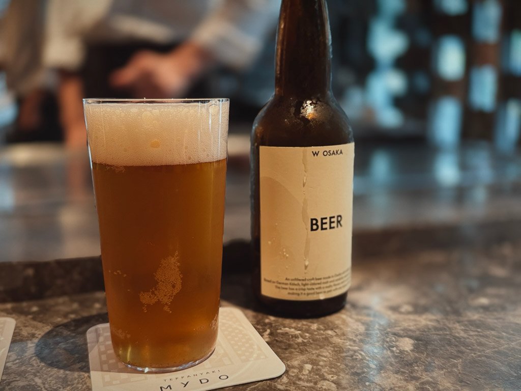 W大阪TEPPANYAKI MYDOでいただいたW大阪ビール