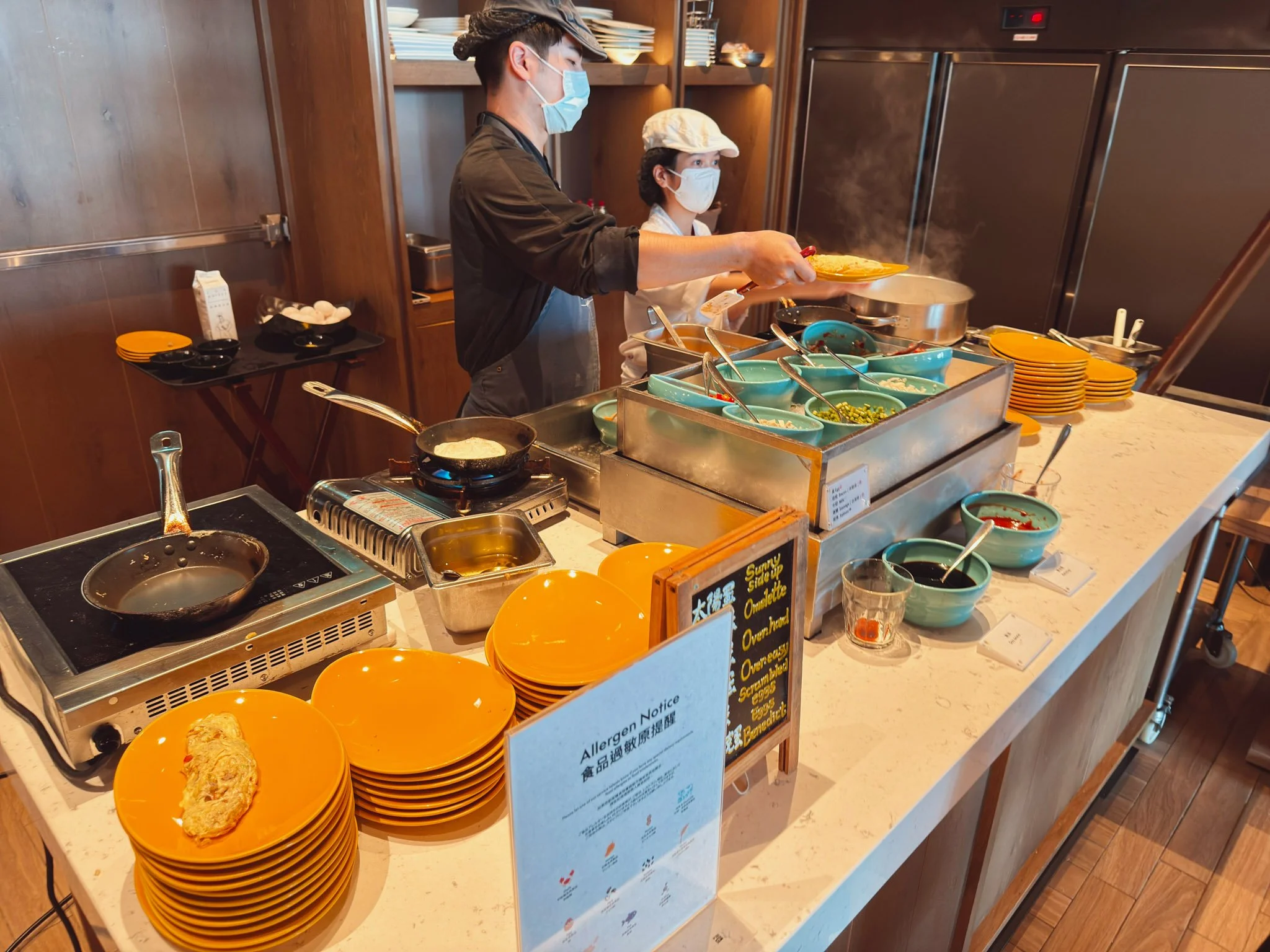 W台北朝食のヌードルコーナー