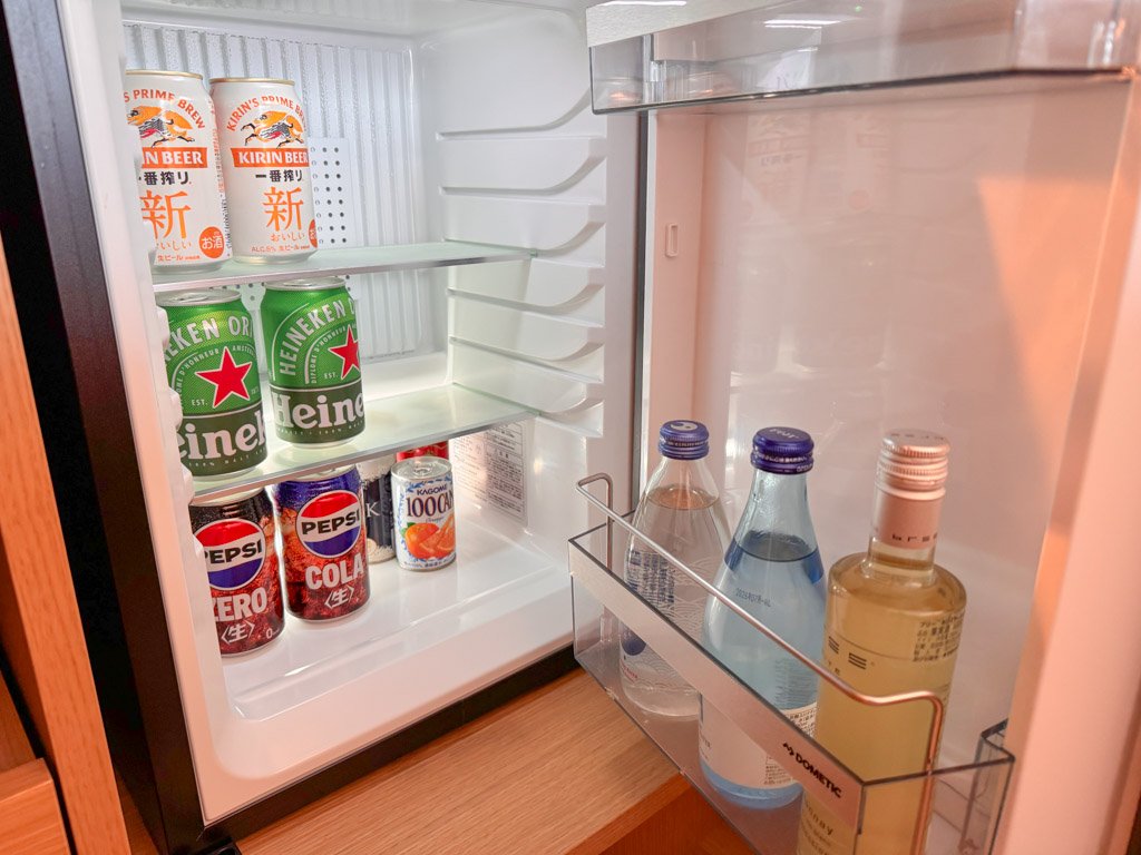 ウェスティンホテル横浜客室のミニバー冷蔵庫