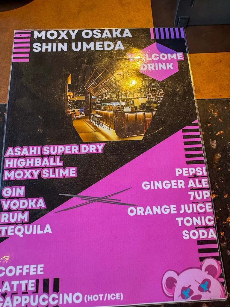 モクシー大阪新梅田のドリンクメニュー