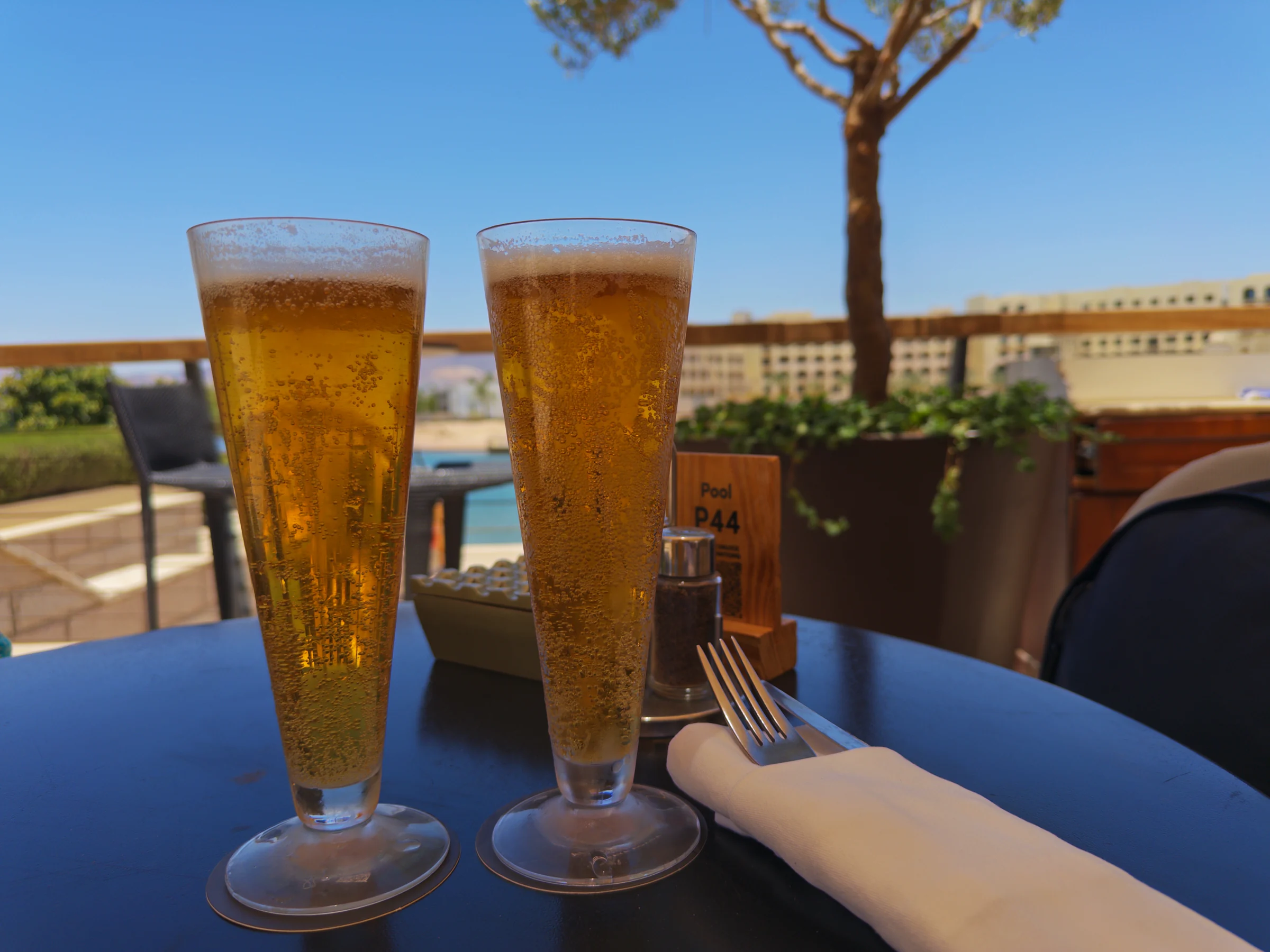 到着してすぐにいただいたビール。