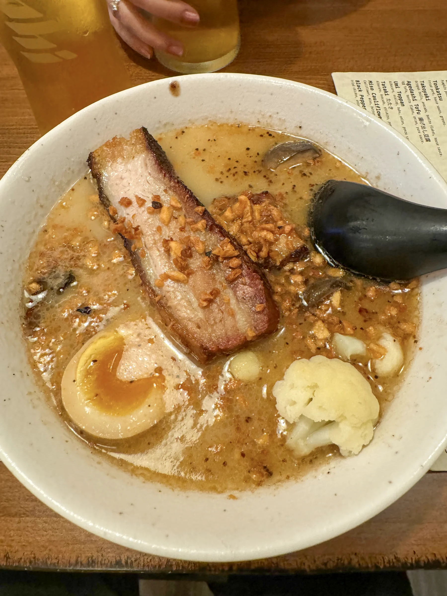Garlic pork ramen.