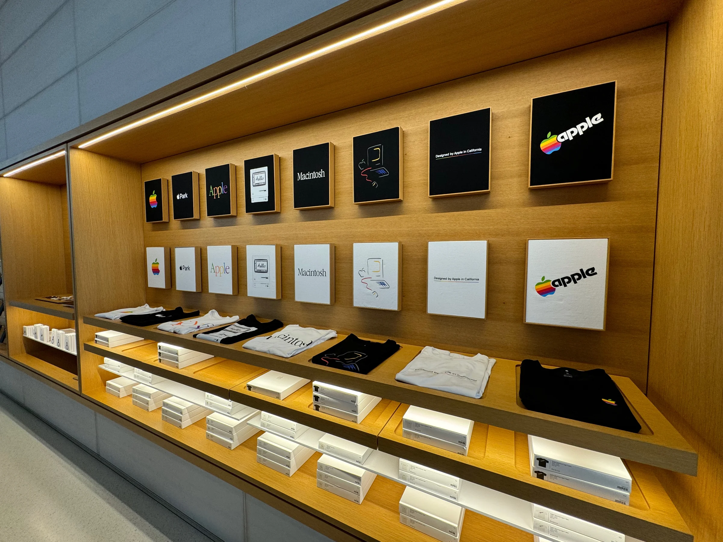 Merchandise at Apple Park Visitor Center.