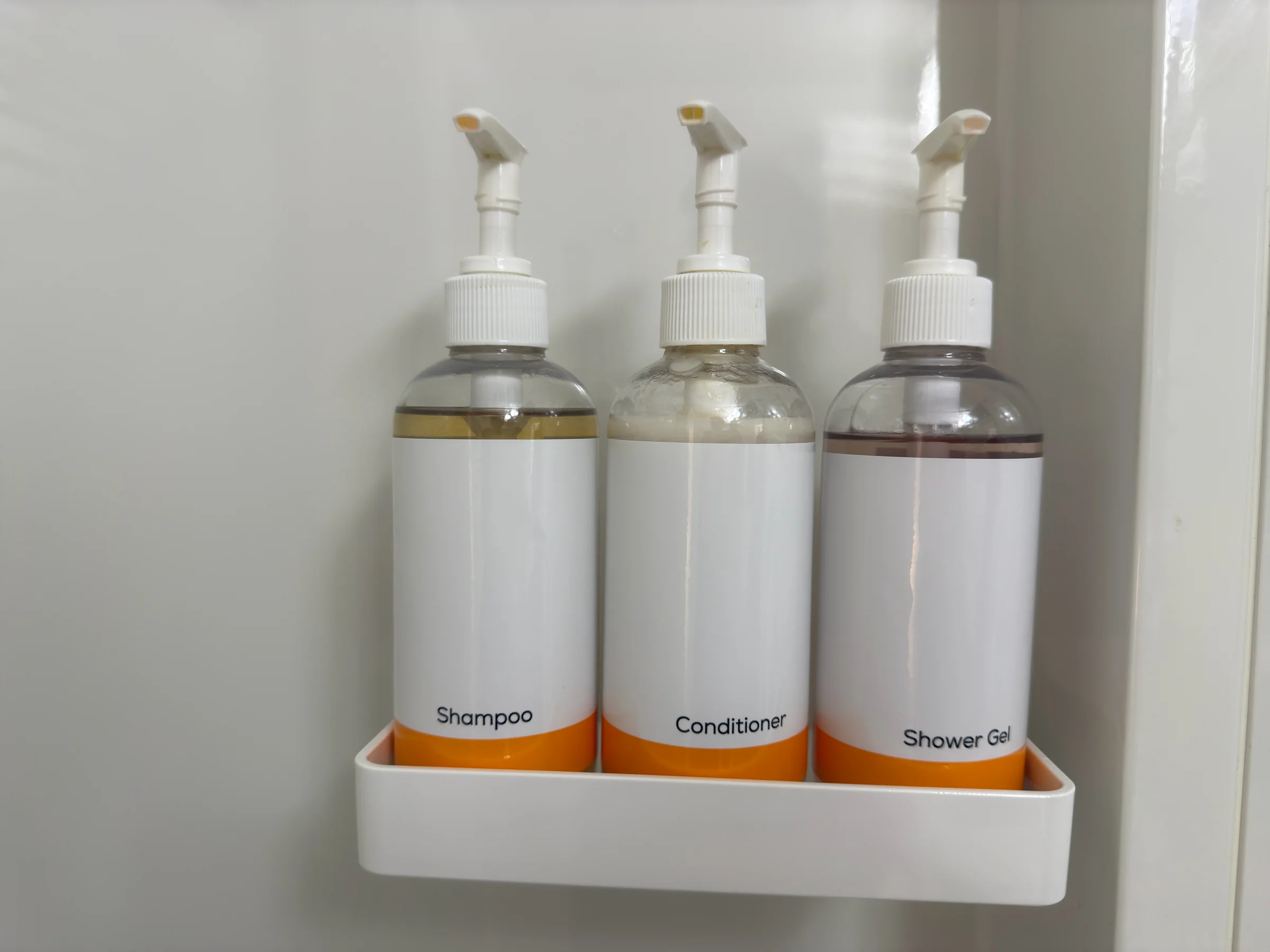 Shampoo, conditioner and shower gel