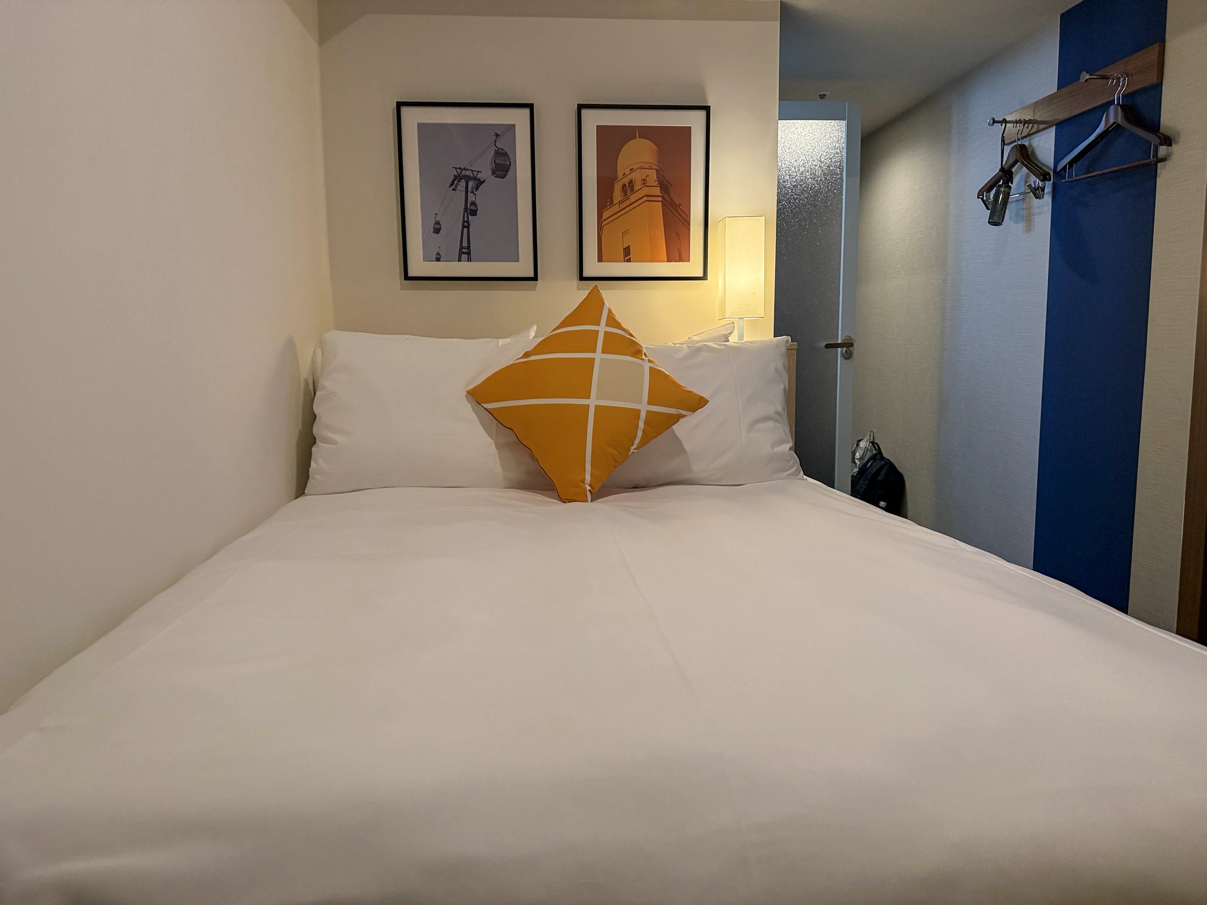 A yellow cushion as an accent.