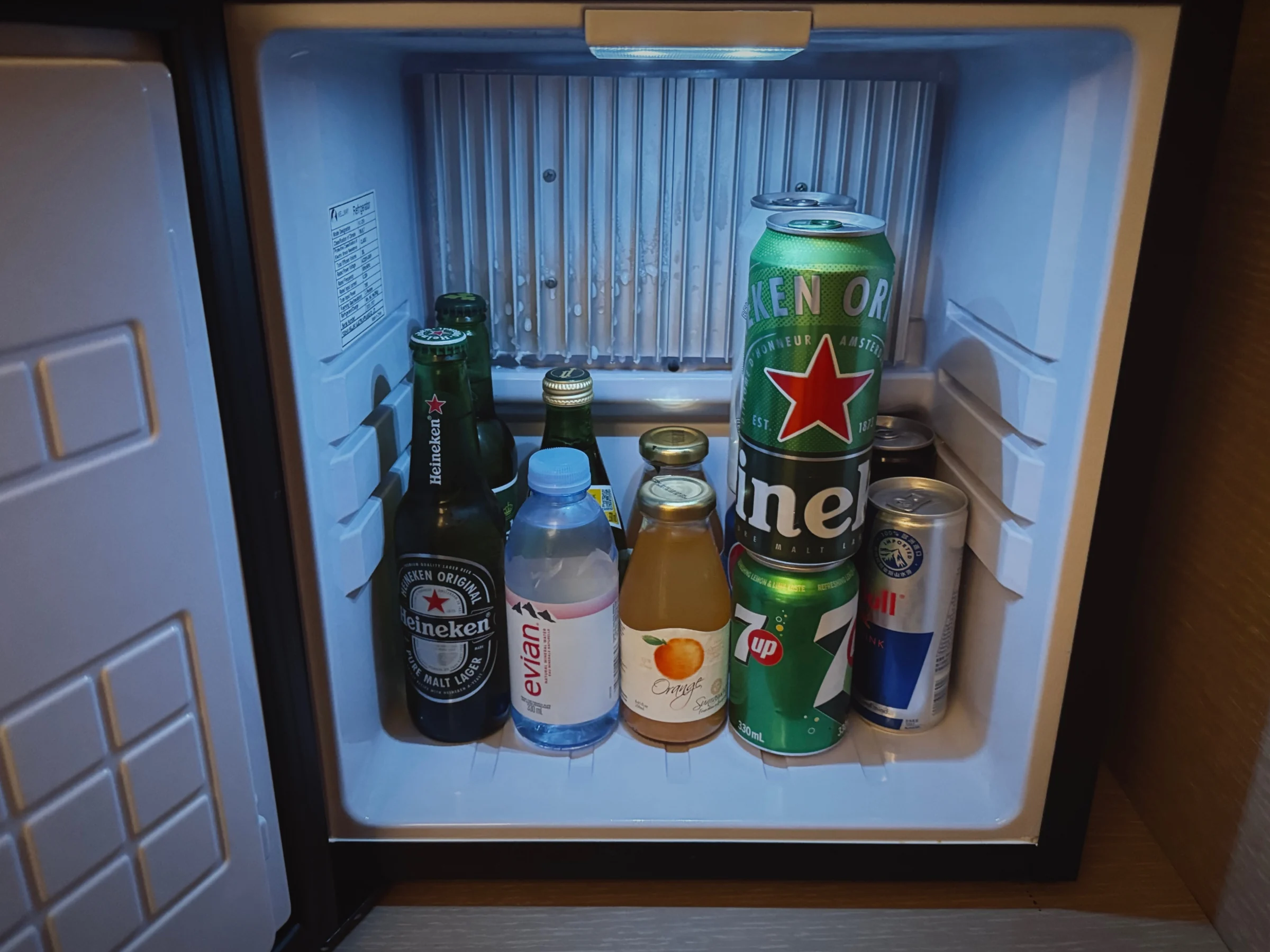 Fridge drinks and the Heineken I bought