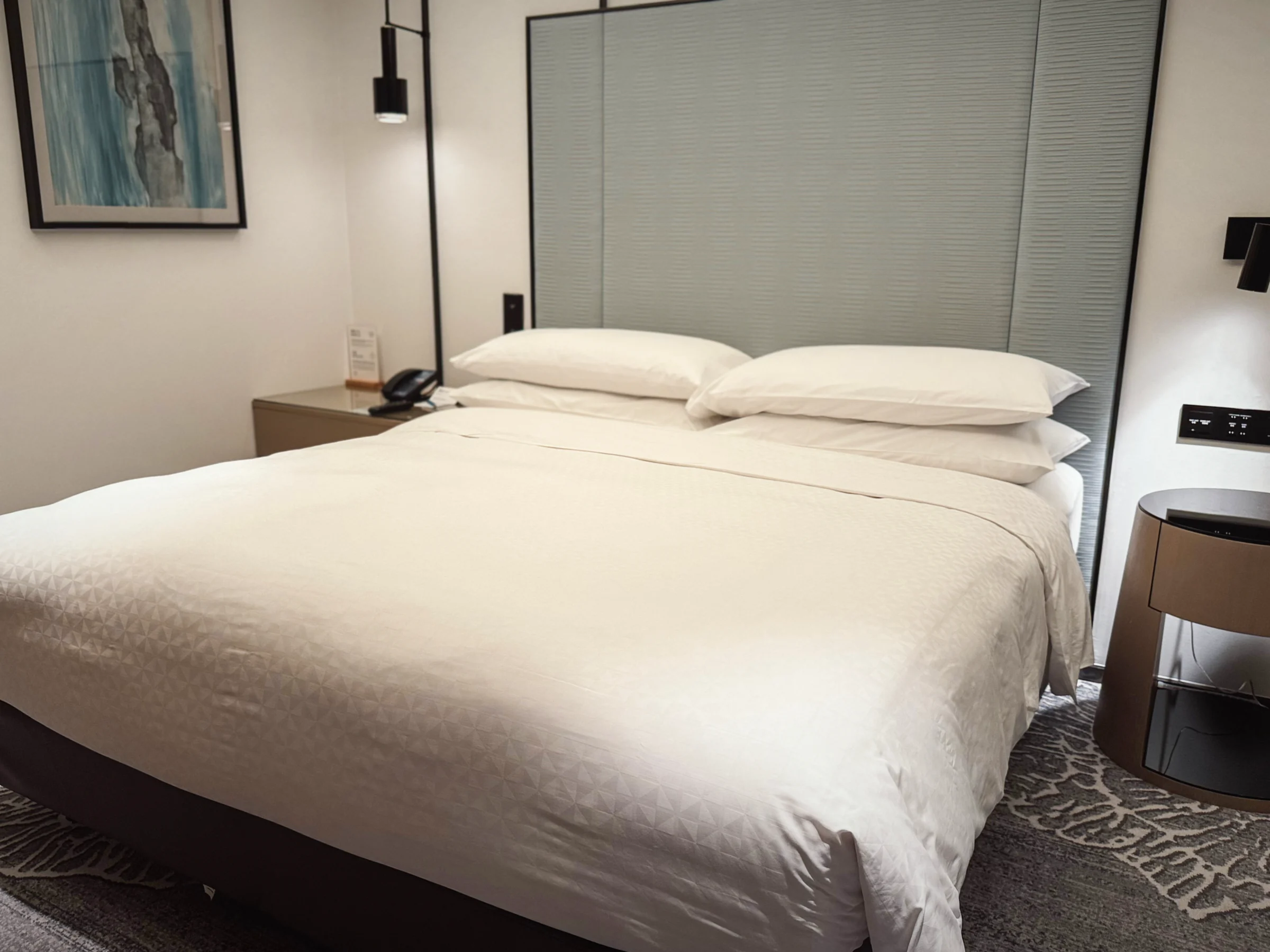 The Ocean View Suite's king bed