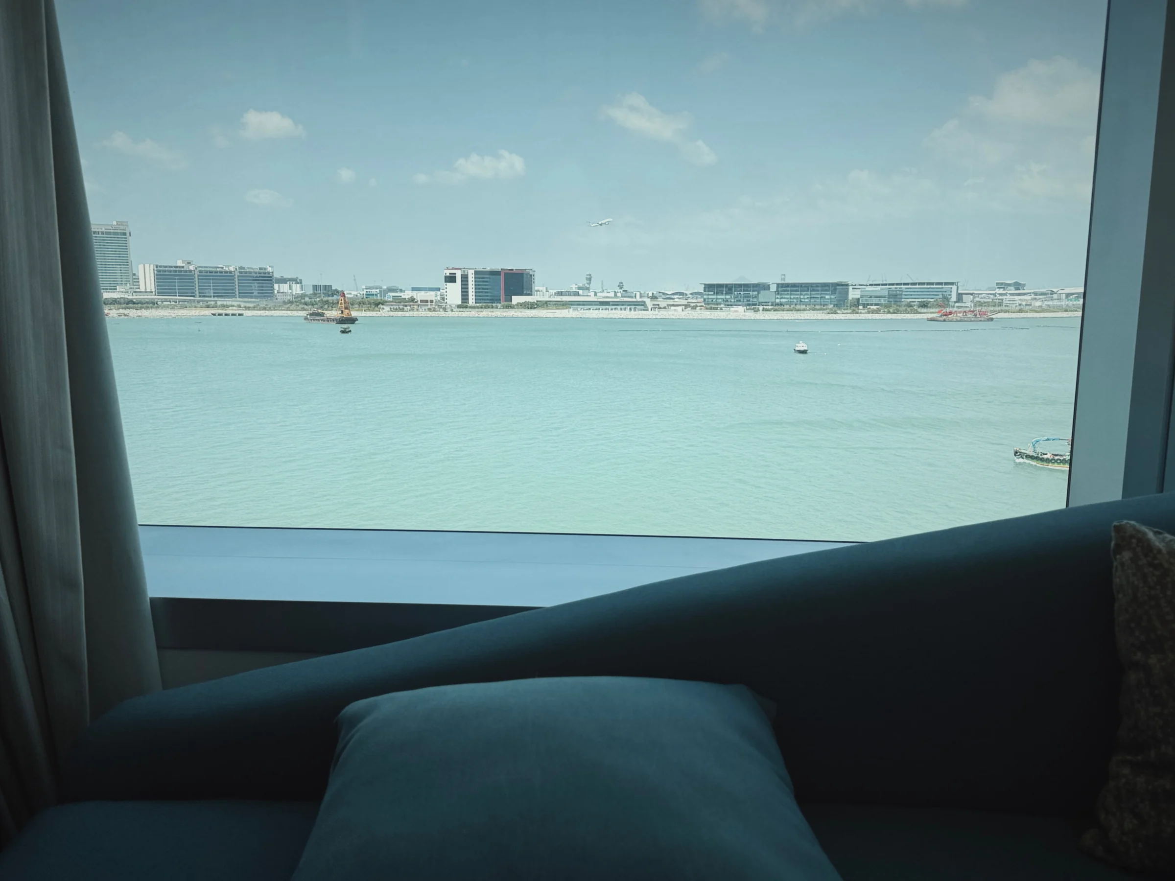 The sea beyond the sofa