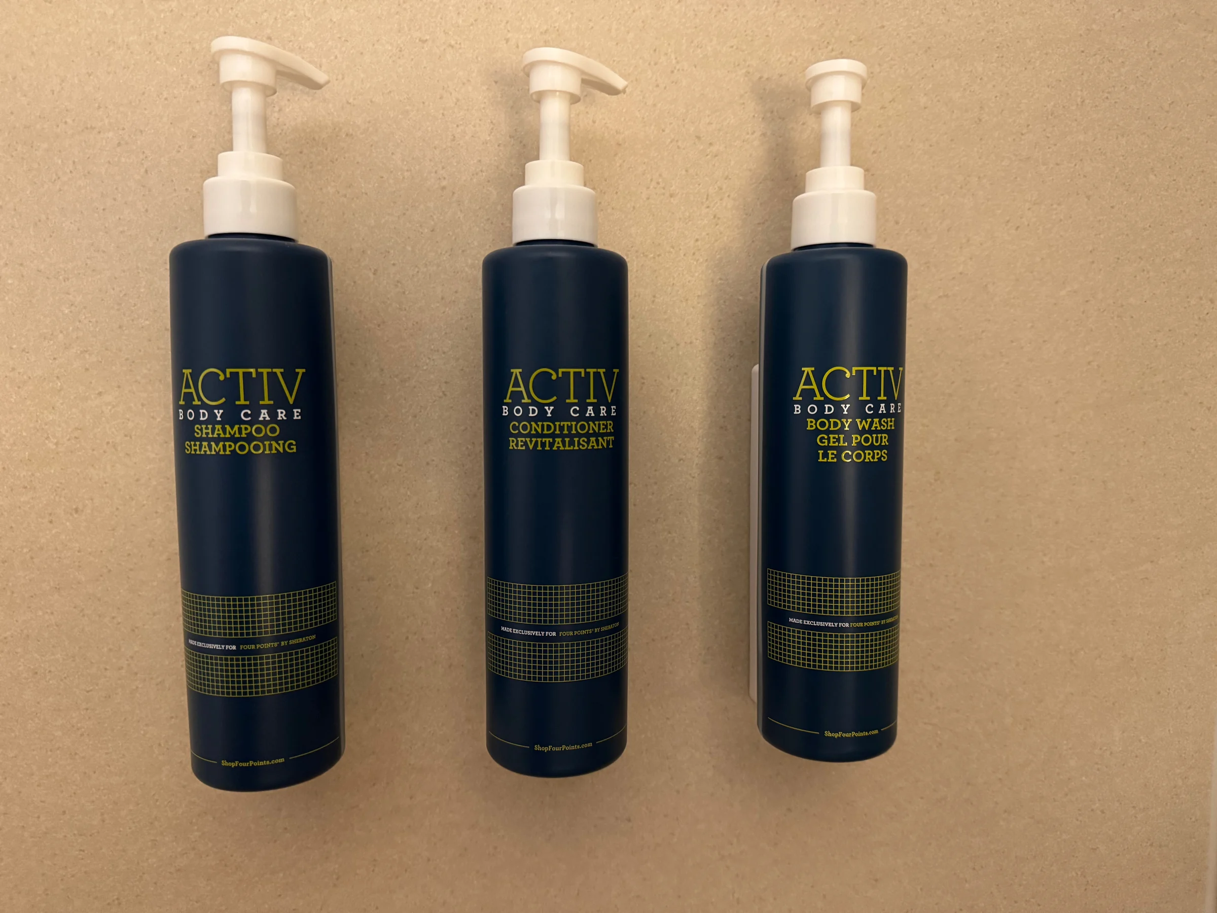 Activ Body Care bath amenities.