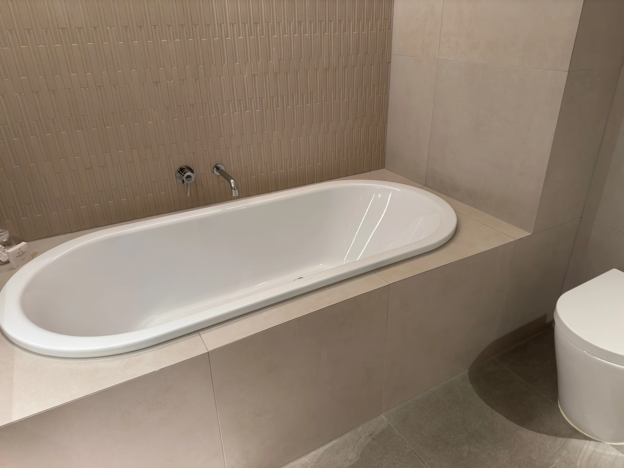 A bathroom for a leisurely soak.