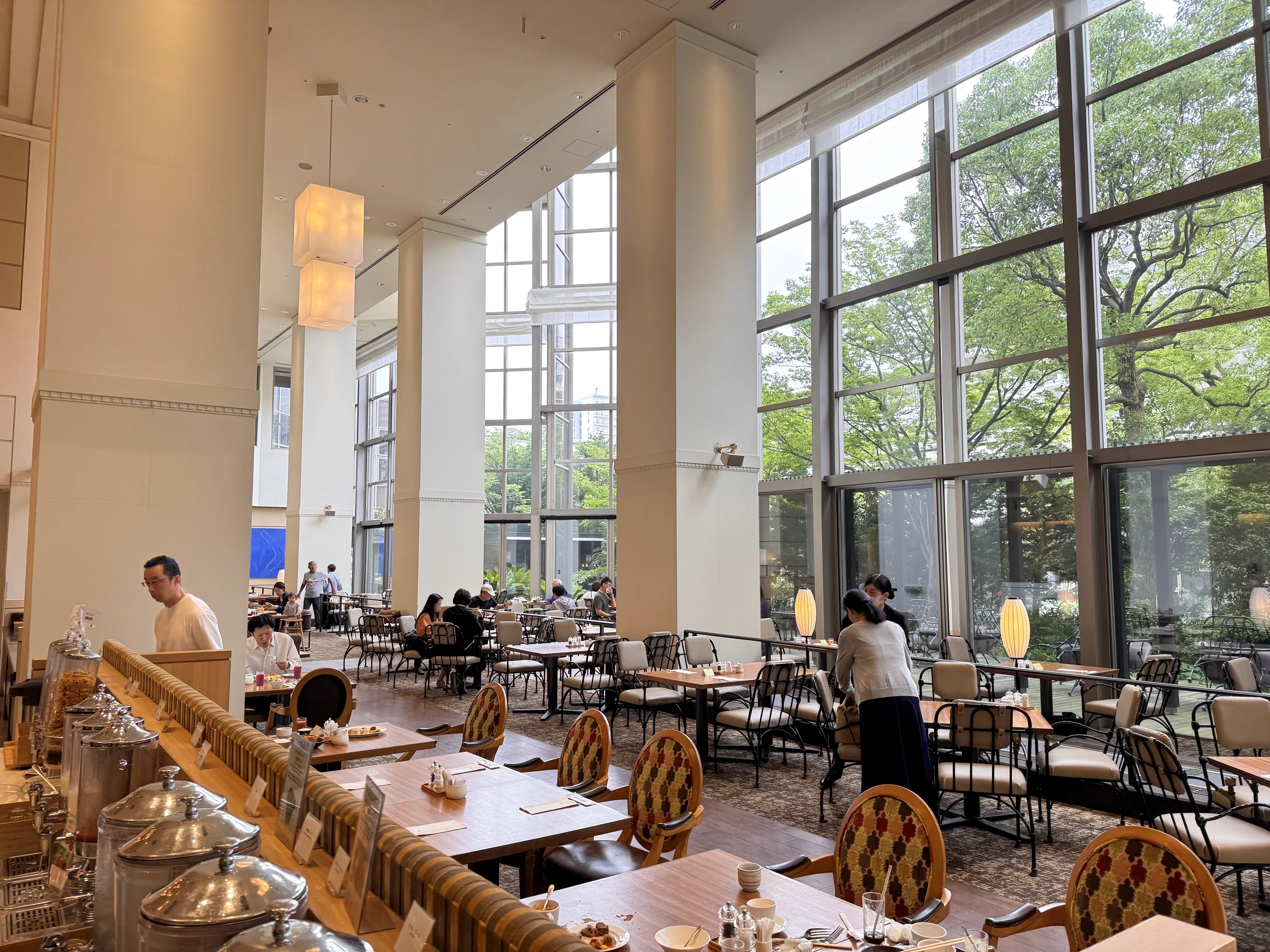 Garden Cafe, filled with light from large windows.
