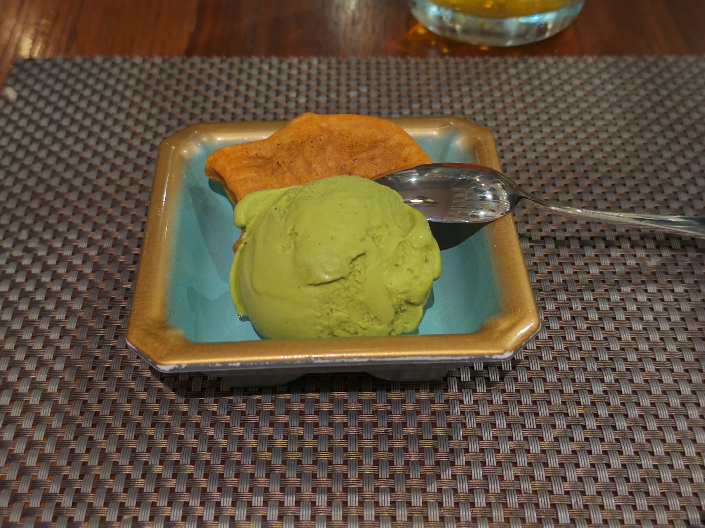 食後の抹茶アイス