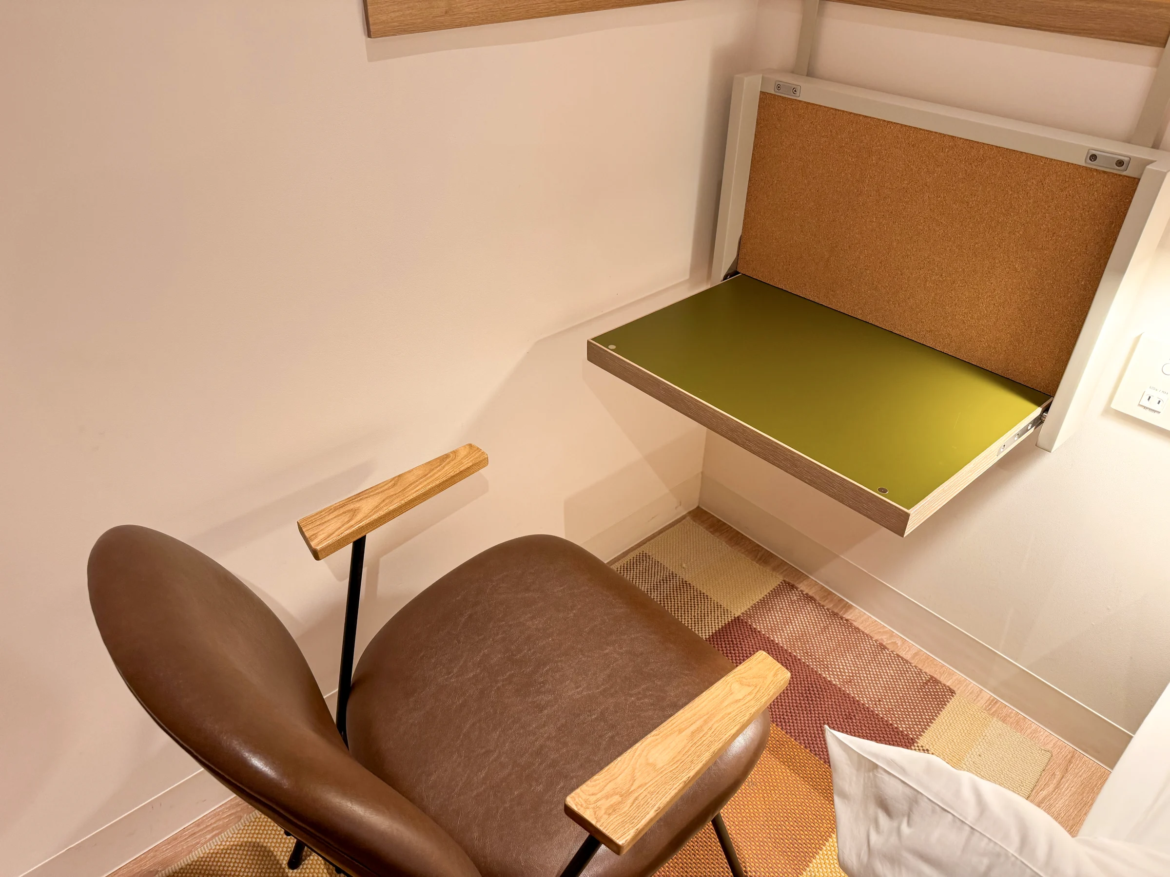 A desk that folds out when needed