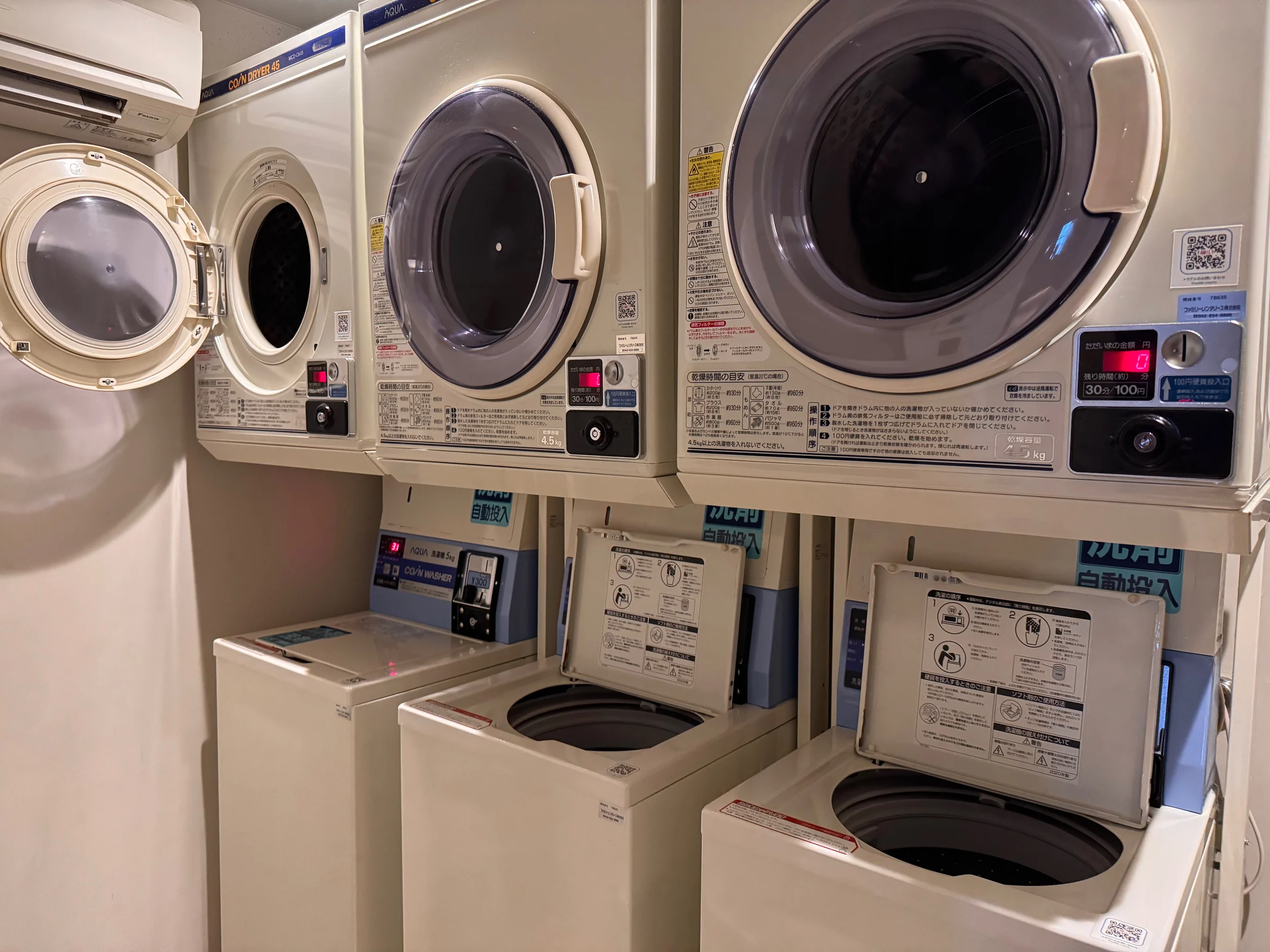 The hotel coin laundry