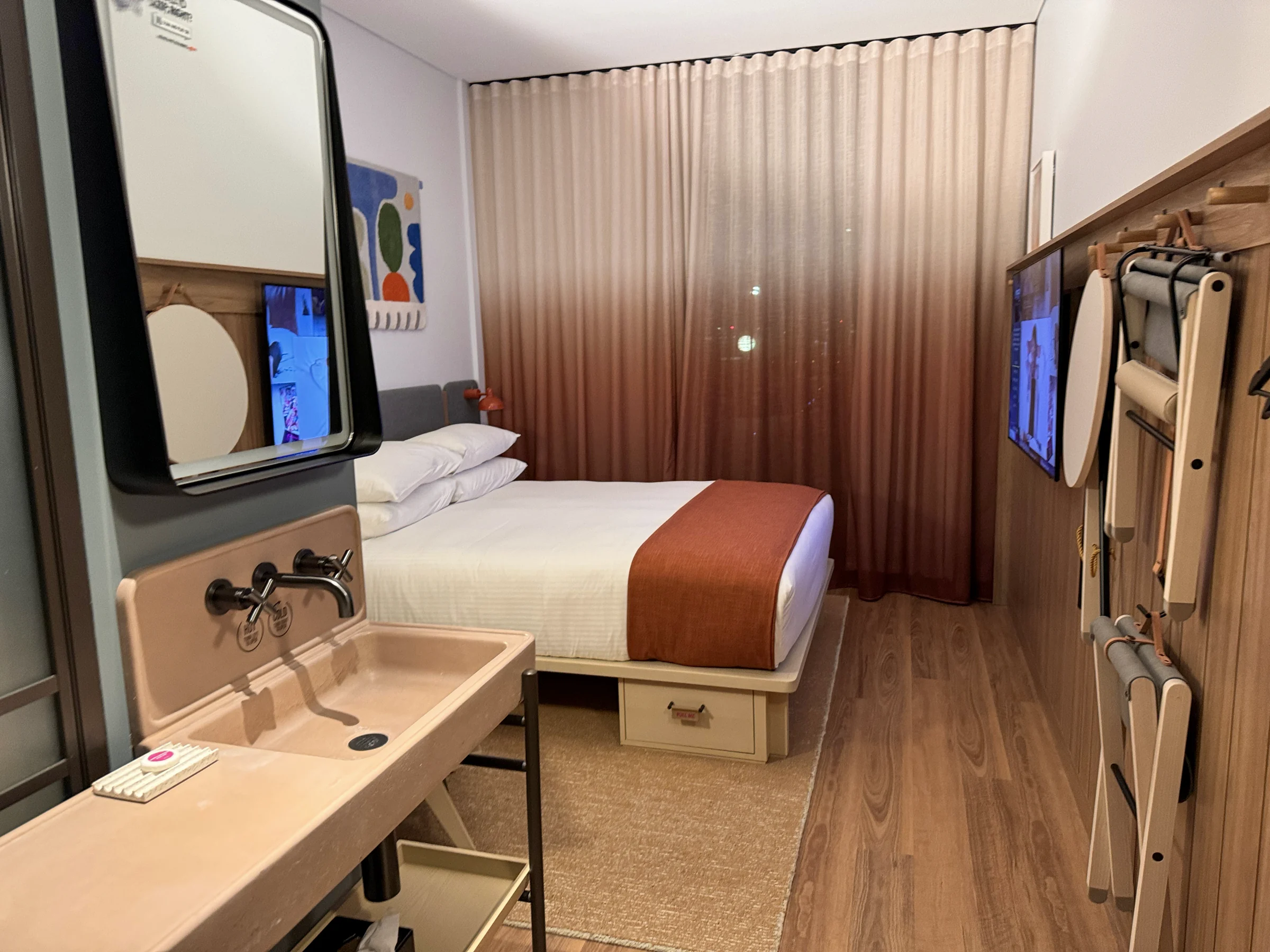 The compact queen room. | November 2023