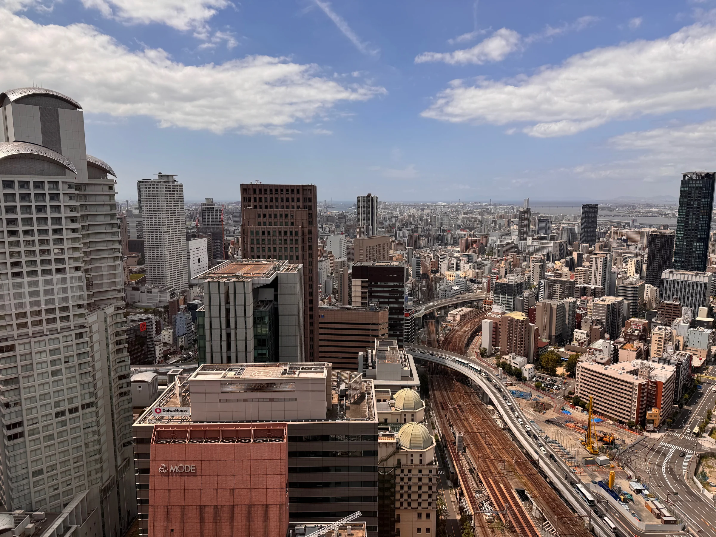 Osaka from the 31st-floor room