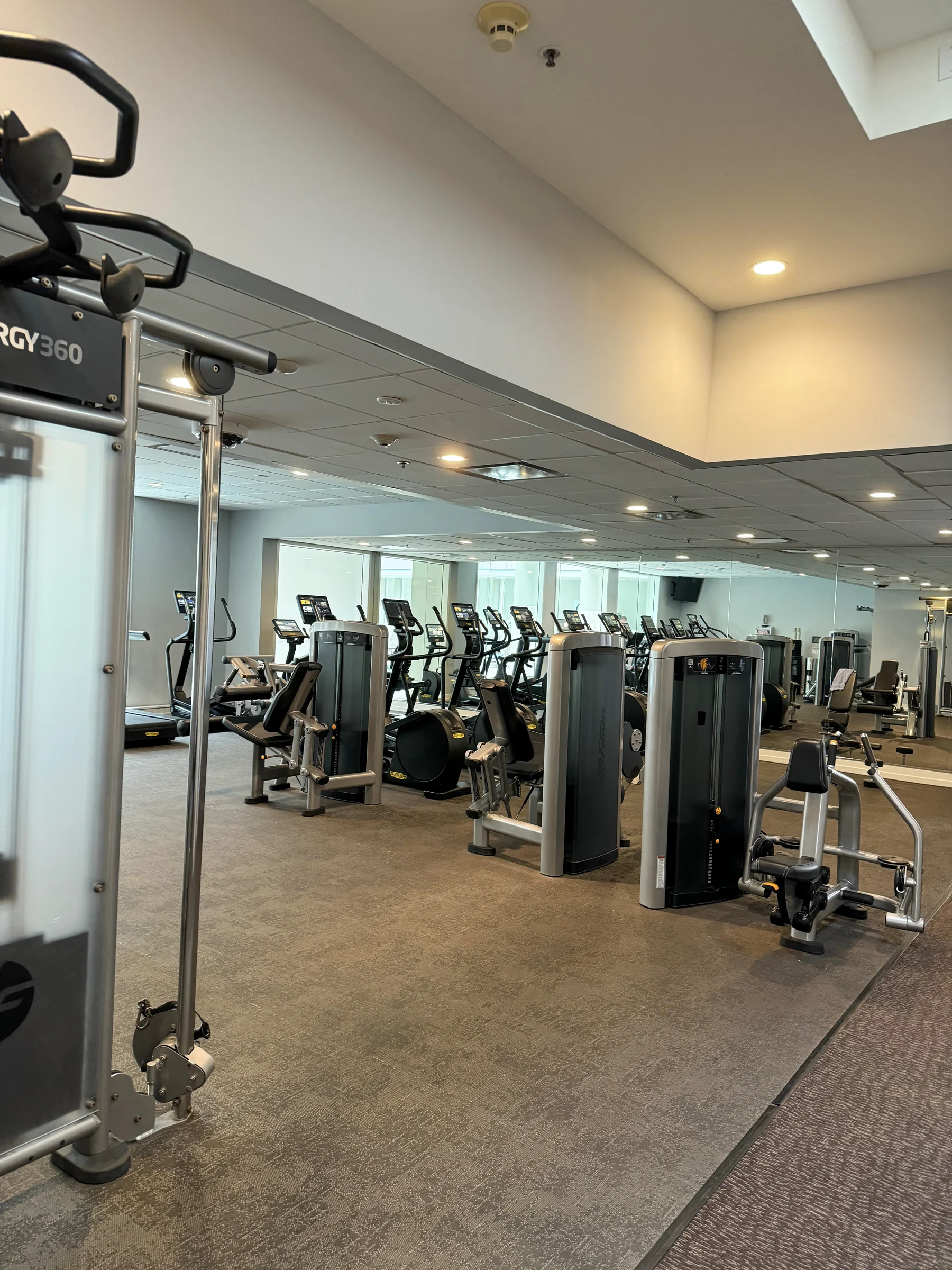 The fitness room.