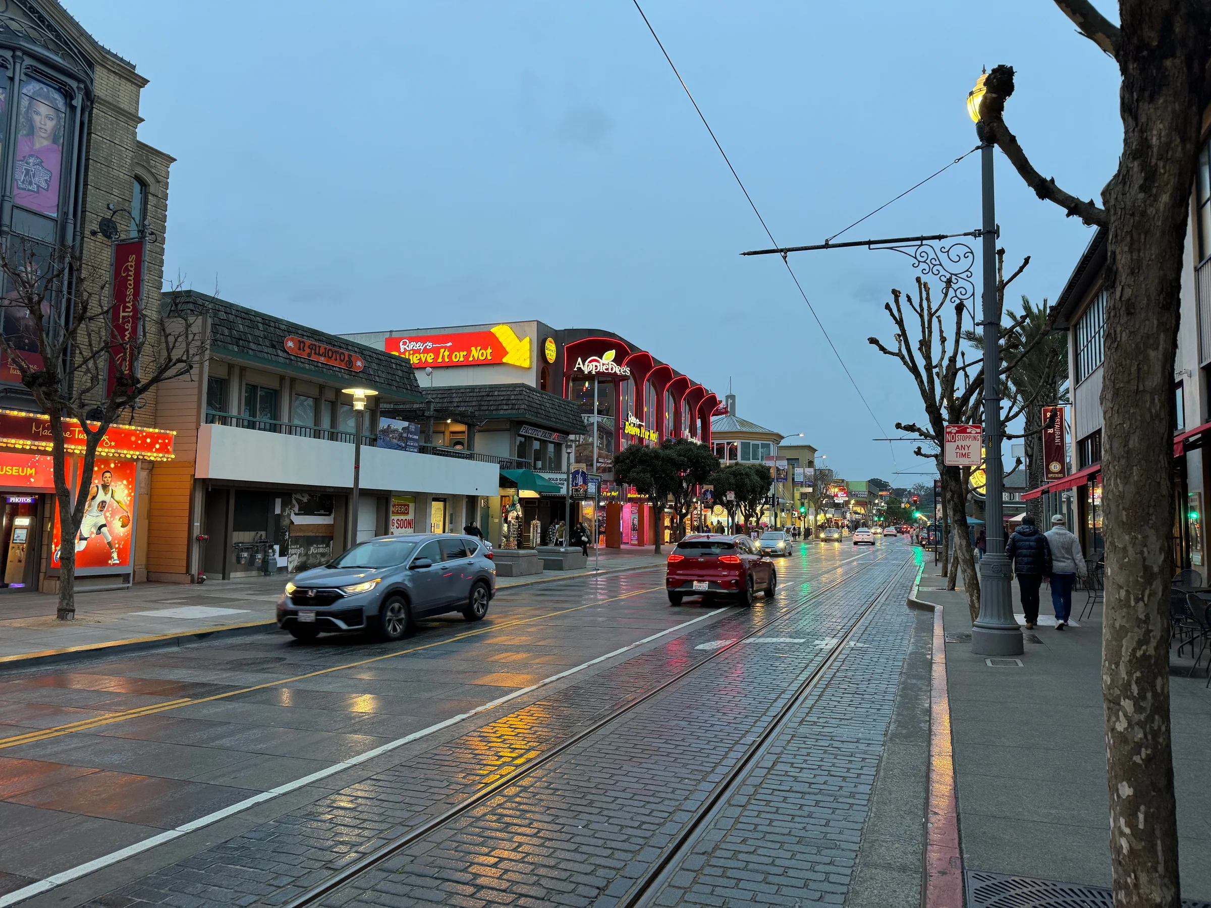 Fisherman’s Wharf in the evening.