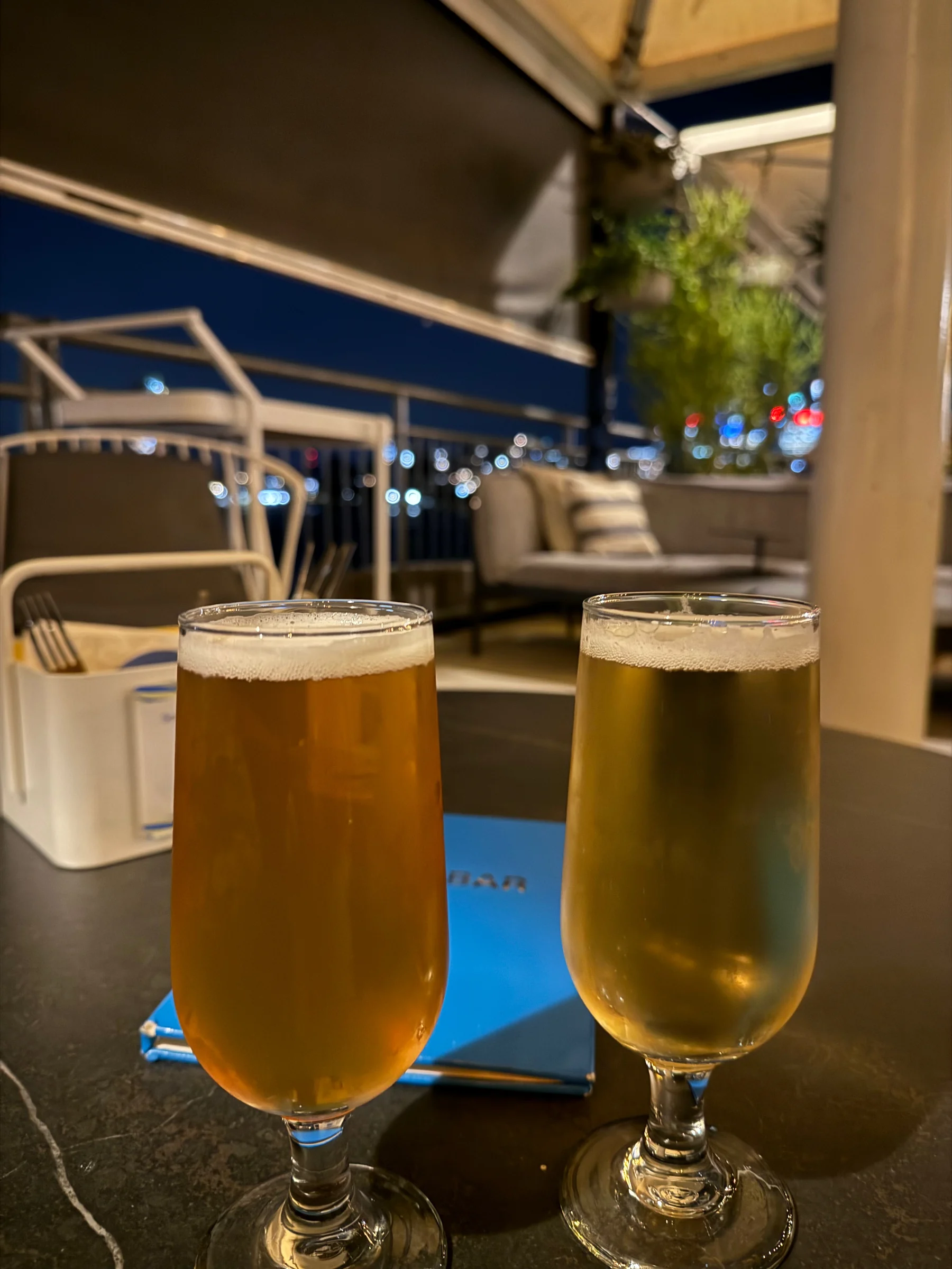 A toast with beer to start.