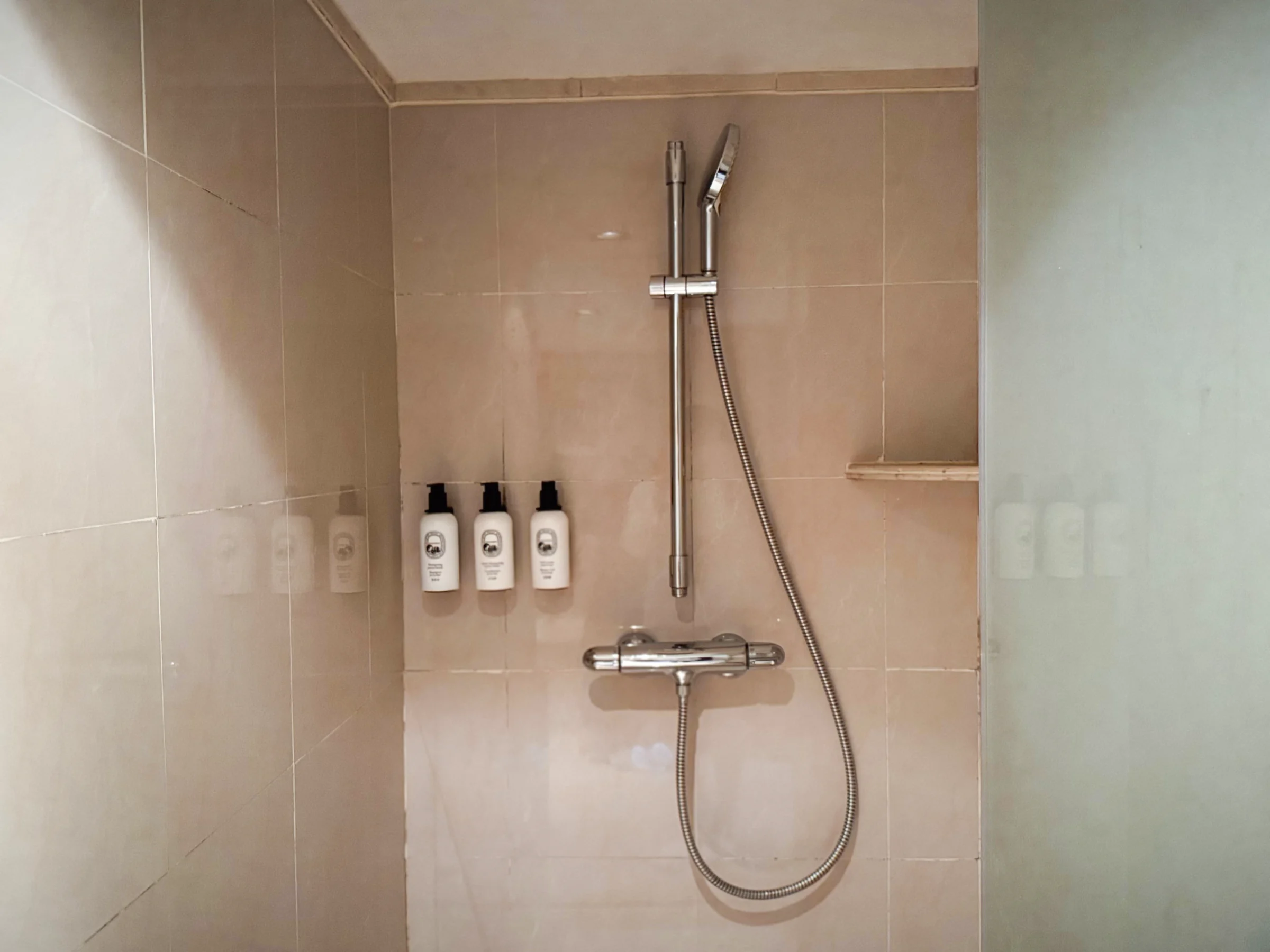 The separate shower area
