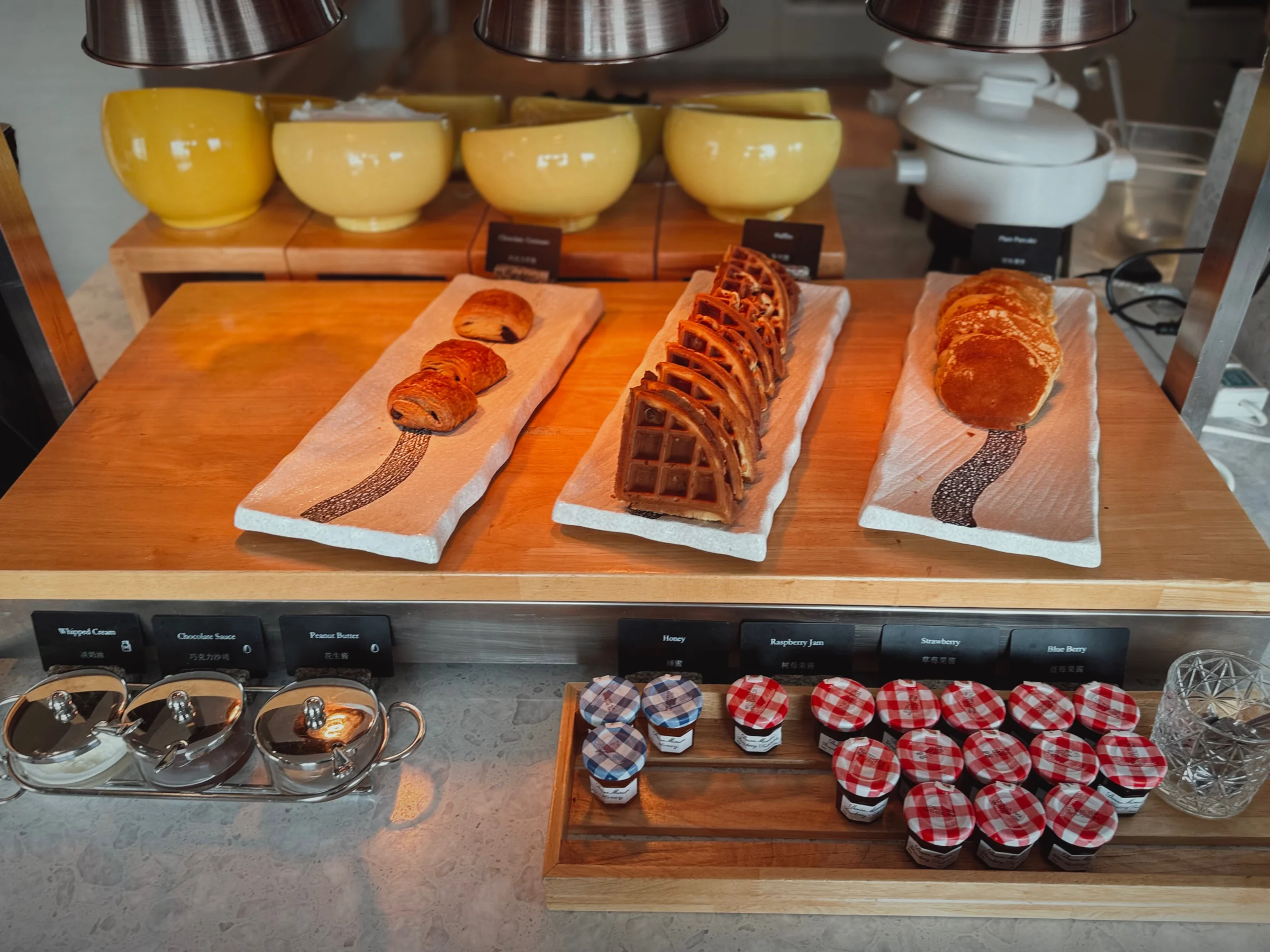 The bread and jam station