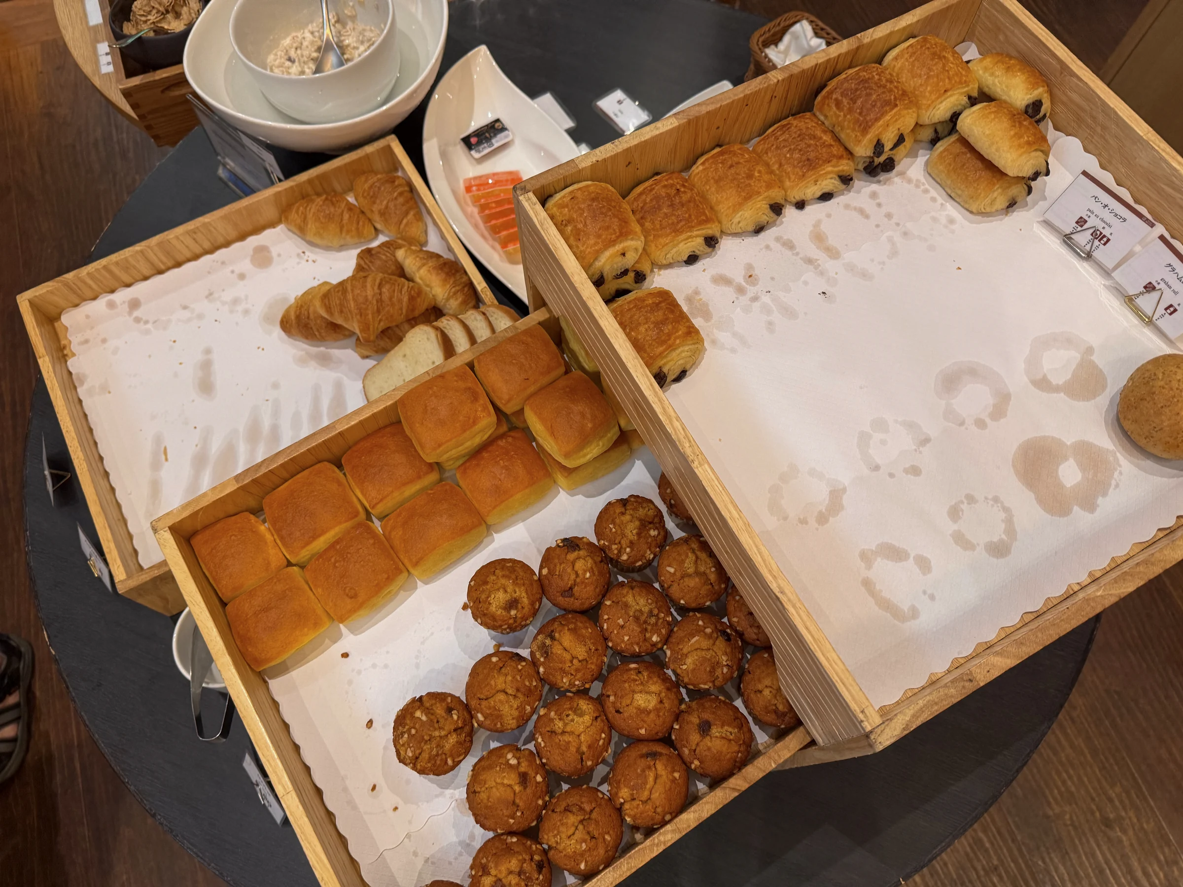 Bread and pastries the next morning.