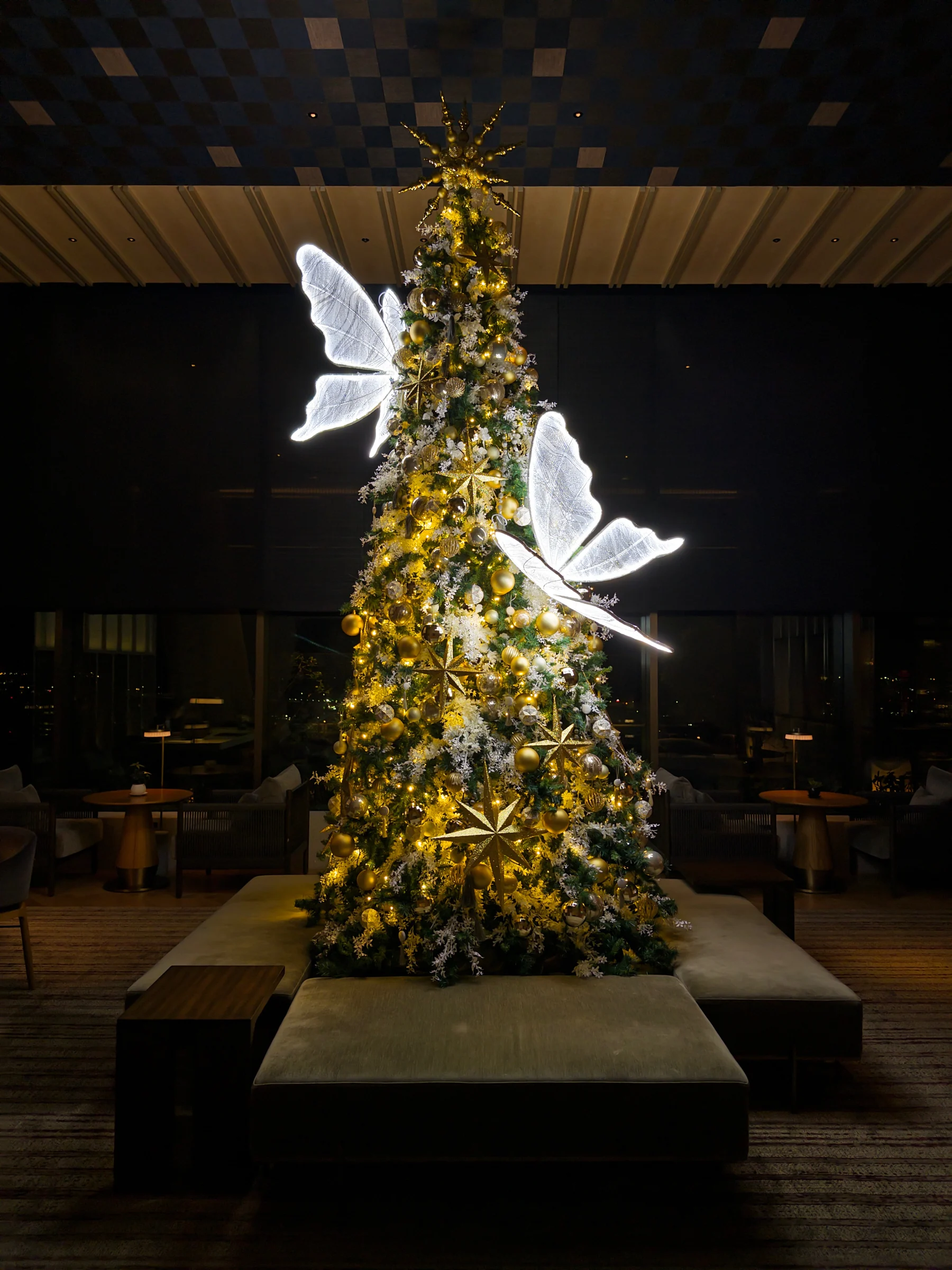 The hotel's Christmas tree