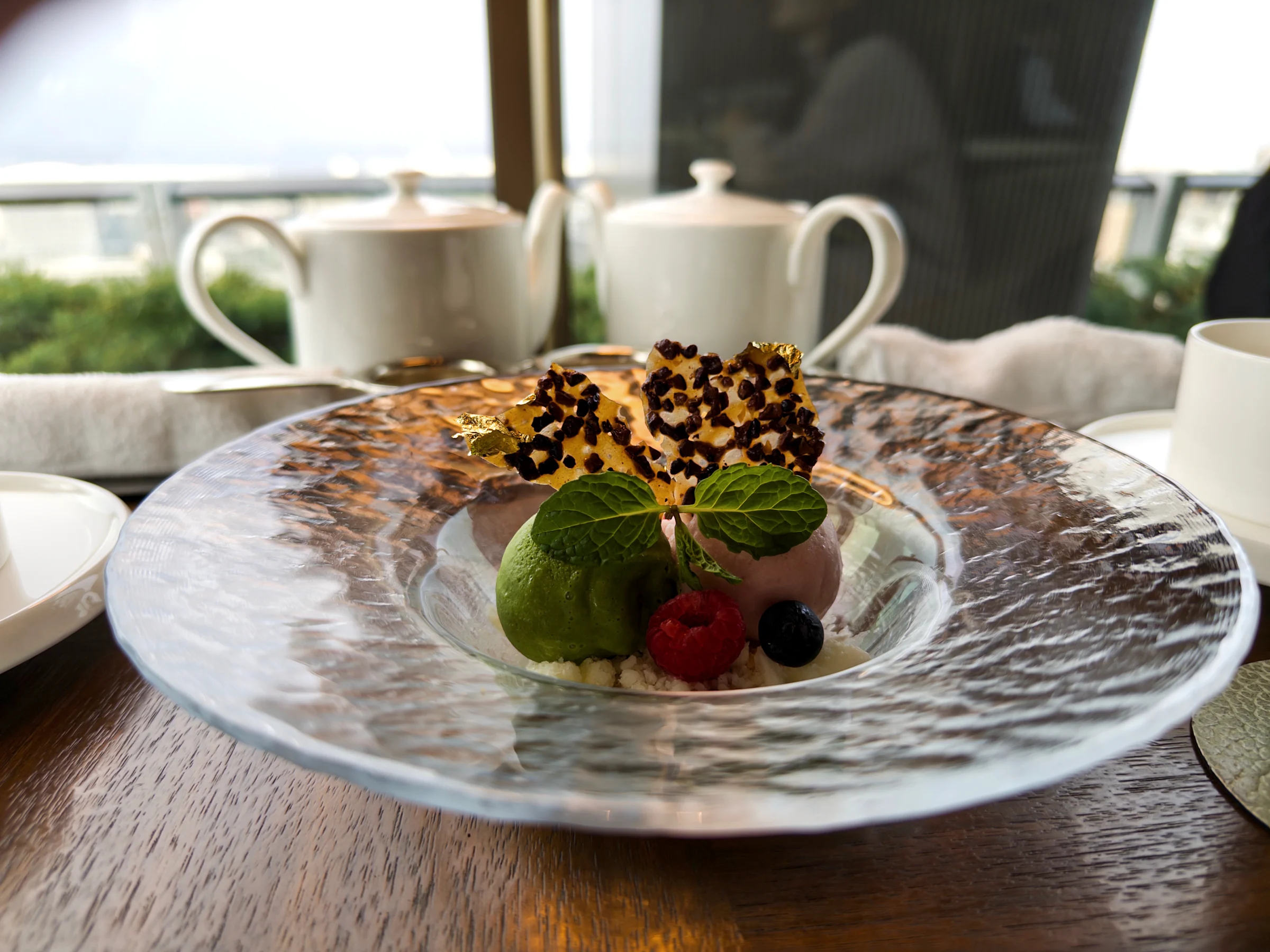 Dessert by the window