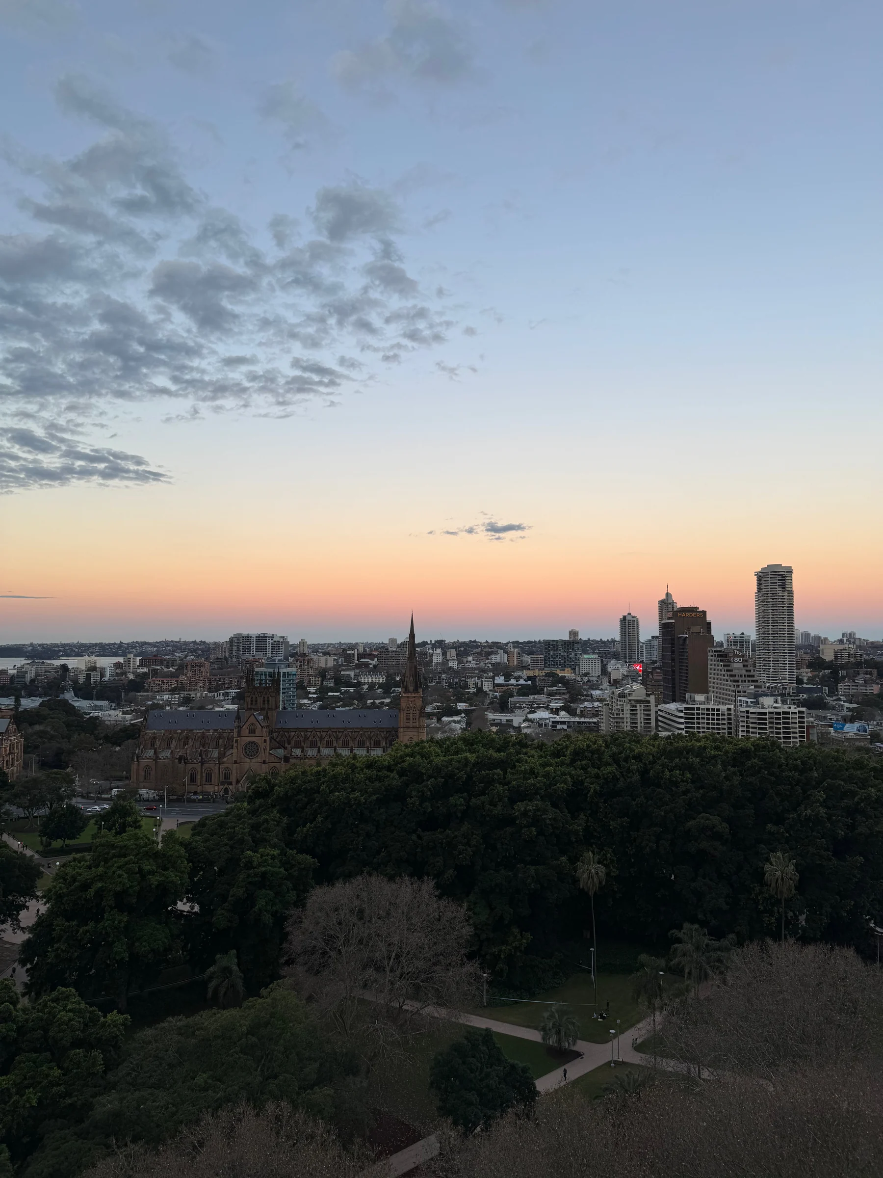 Sydney at sunset.