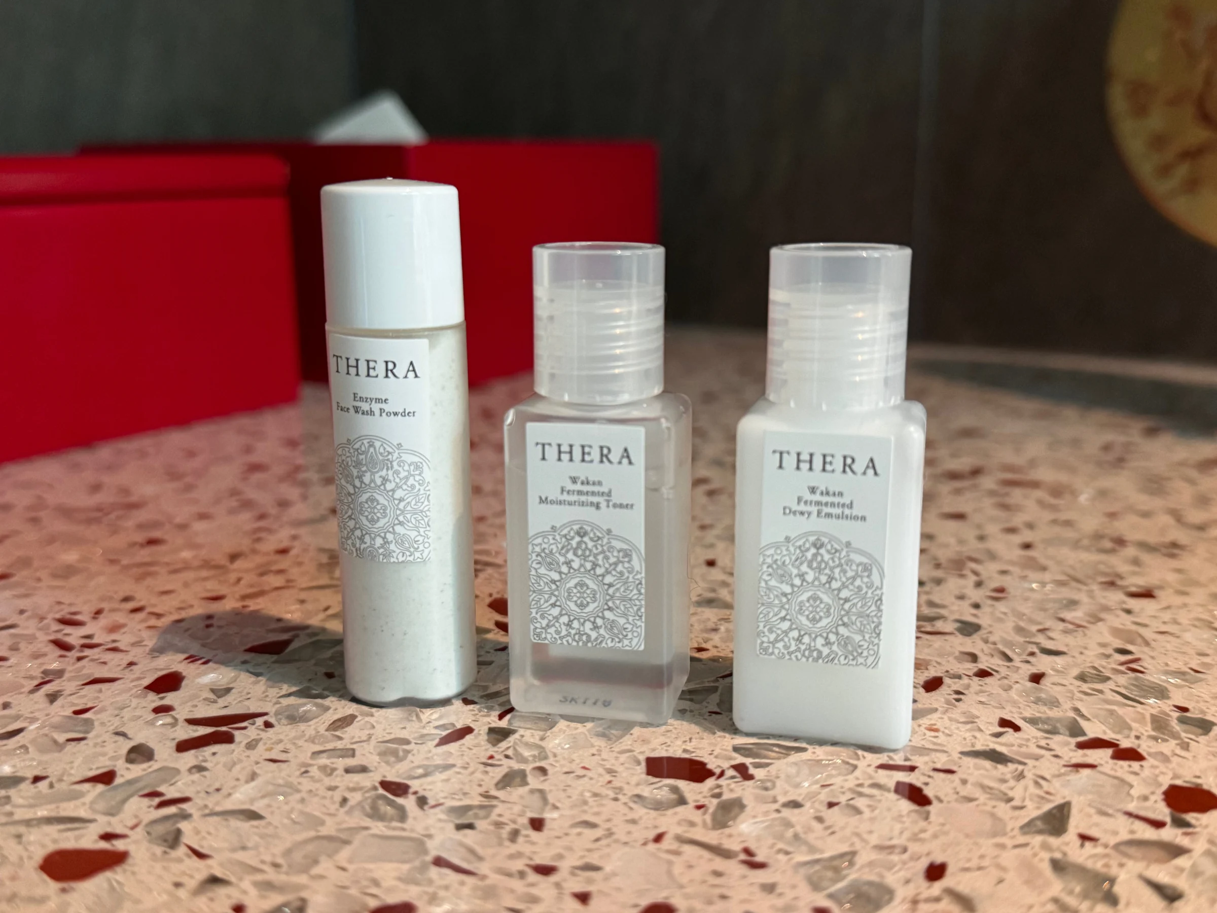 THERA skincare during my stay.
