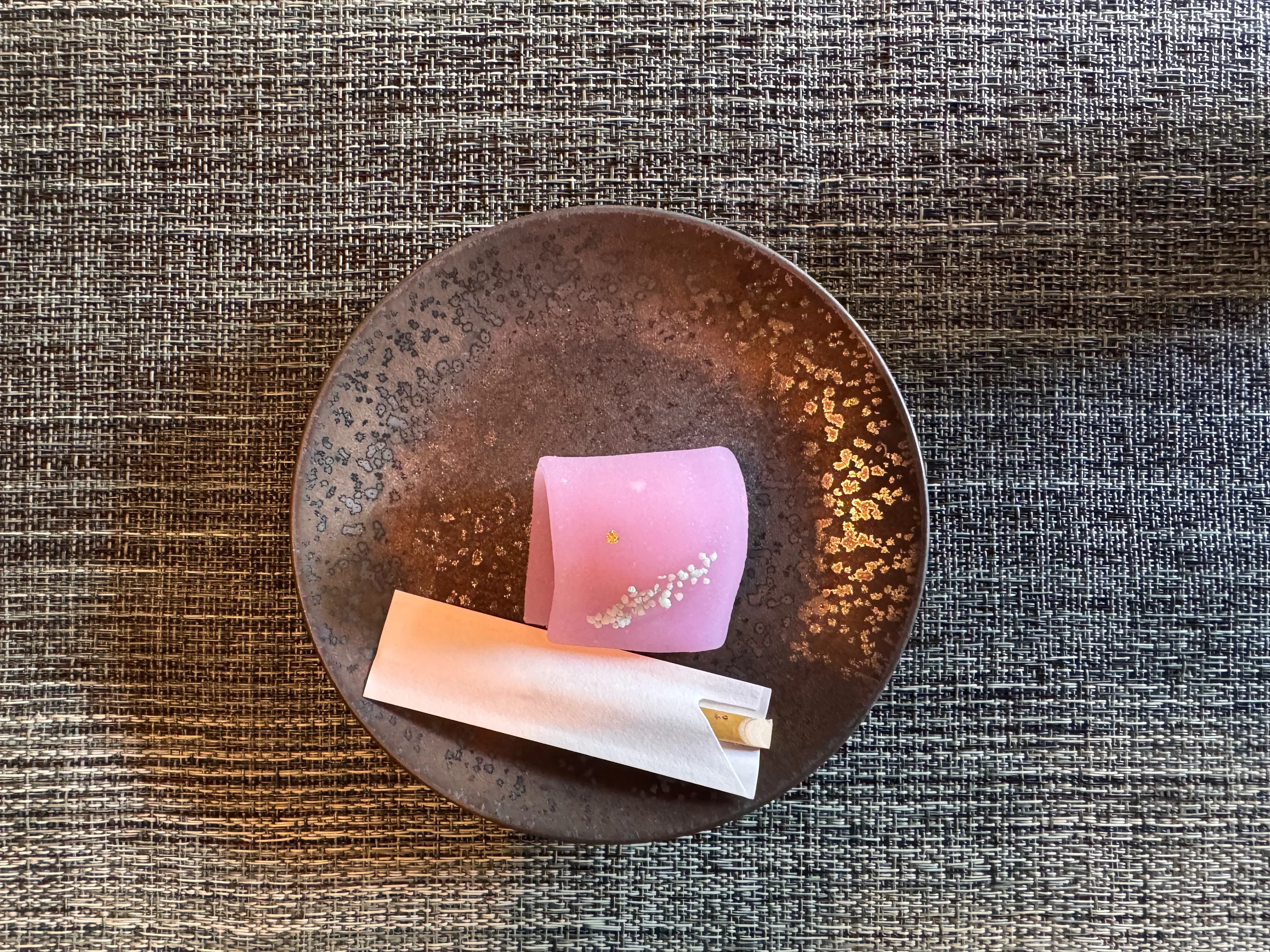 Delicate Japanese sweets after breakfast.