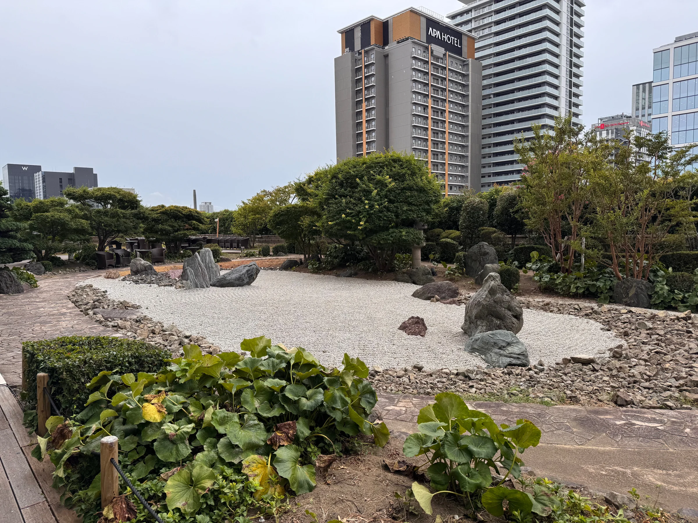 The Japanese garden on the 12th floor.