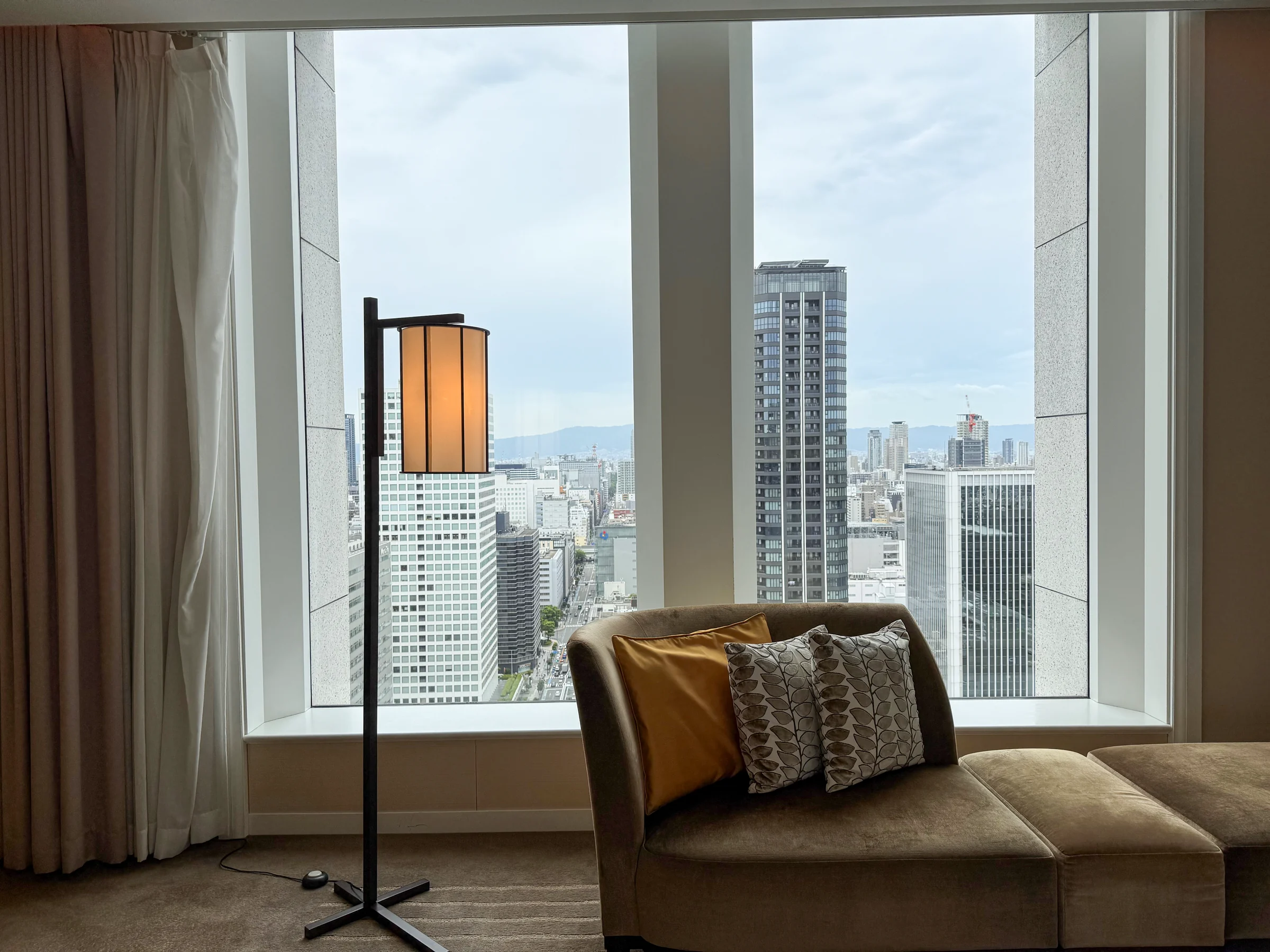 Osaka from the room's window.