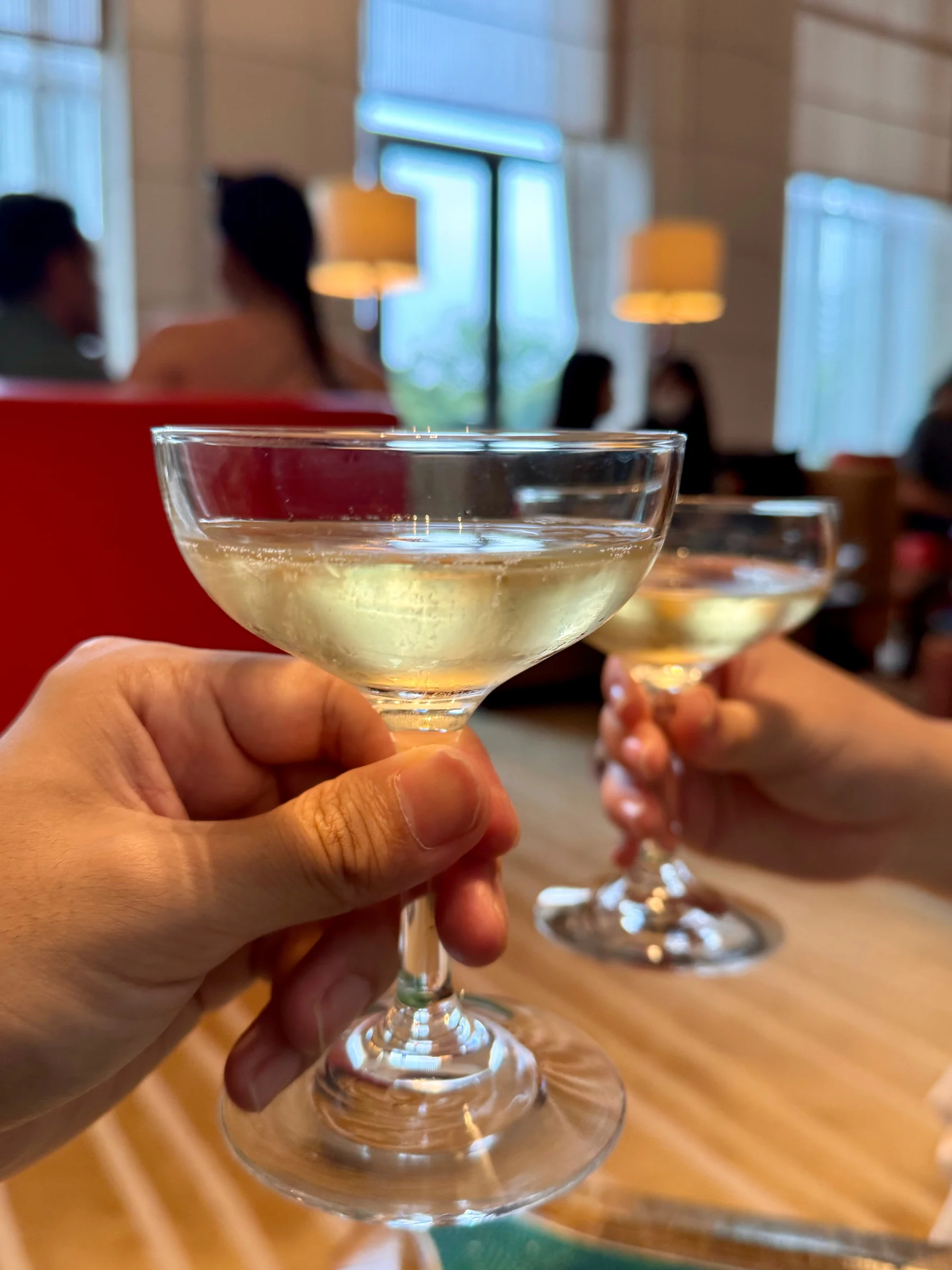 A champagne toast after the Evening Ritual.