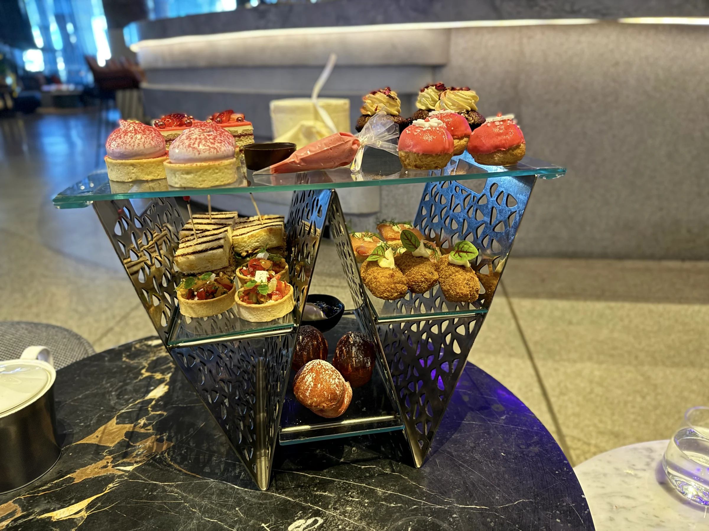 A closer look at the sweets and savory bites.