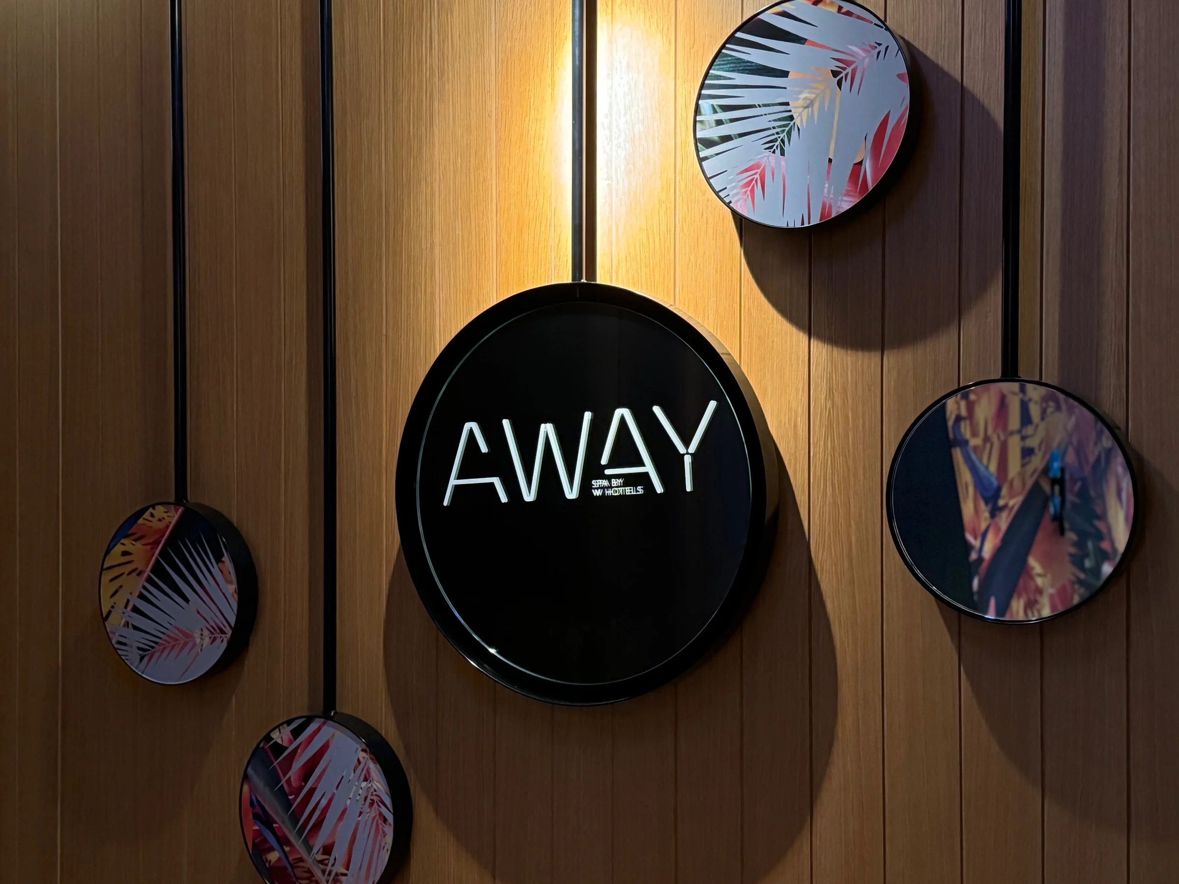 The AWAY Spa sign.