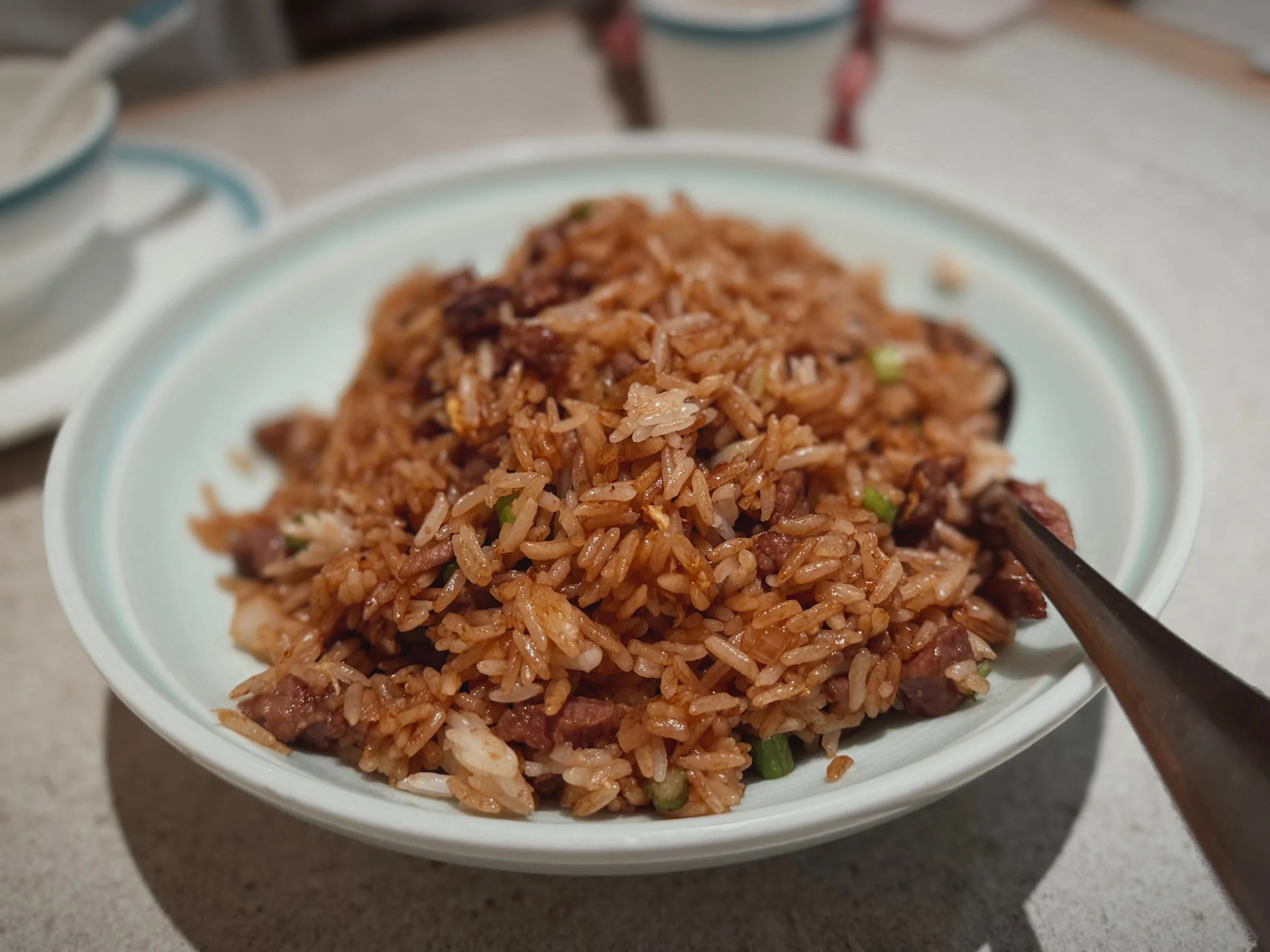 Fried rice at a restaurant on the way to the hotel.